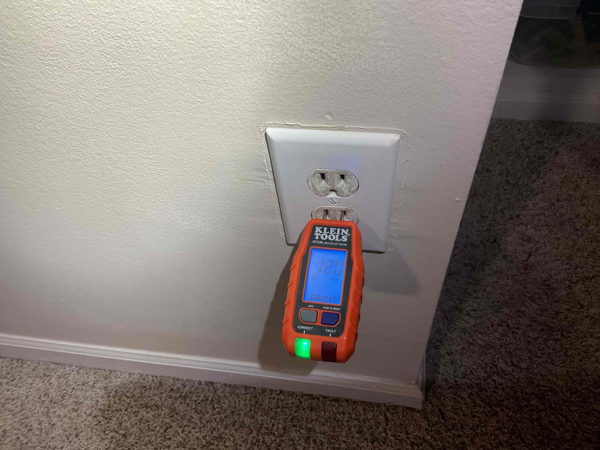 The reason for today’s visit was for the annual VIP Maintenance inspection. Upon my arrival, I started the inspection at the main electrical panel, which was a Cutler-Hammer 200A from the 80’s. Overall, the panel did not show signs of corrosion or severe damage, but there were a few safety concerns. Firstly, I noticed some double-tapped ground & neutral wires that needed to be separated. There were also three circuit breakers that would refuse to tighten, as well as a lack of whole-home surge protection. While I was in the basement utility area, I also took note of some needed GFCI protection. Continuing through the home, I pulled a few receptacles/switches to inspect the wiring and noticed backstabbed connections and loose plug retention throughout the home, which can cause power loss of devices until repaired/replaced. The devices are mostly original to the home and would benefit from a whole-home redevice, which I informed the homeowner of. I noticed a few other safety concerns incl