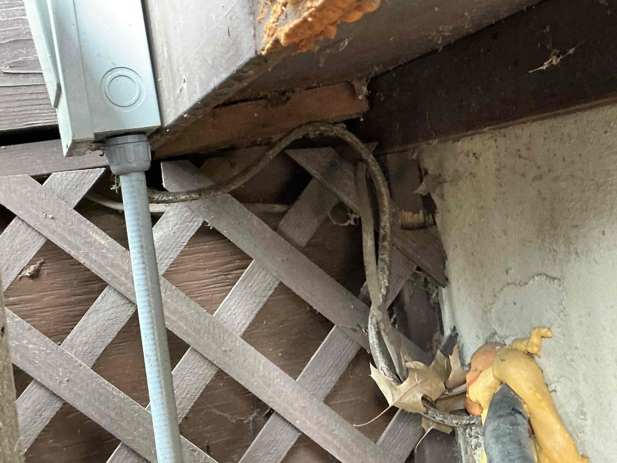 For this job, I came out for our annual maintenance inspection. Everything in the panel, grounding system and devices looked great as they were recently updated. However, I did notice the AC circuit was originally ran in a type of cable that deteriorates over and is not outdoor rated. Additionally, there was a loose 3-gang switch bank in the basement that I replaced. Scheduled to return for AC circuit and Disconnect replacement Friday, March 20.

Pull new 40A A/C circuit in UF wiring as the existing wiring is old, deteriorating and not rated for outdoor use.
Replace A/C disconnect and AC whip 
Replace (1) loose 3 gang box for switch bank on lower level 