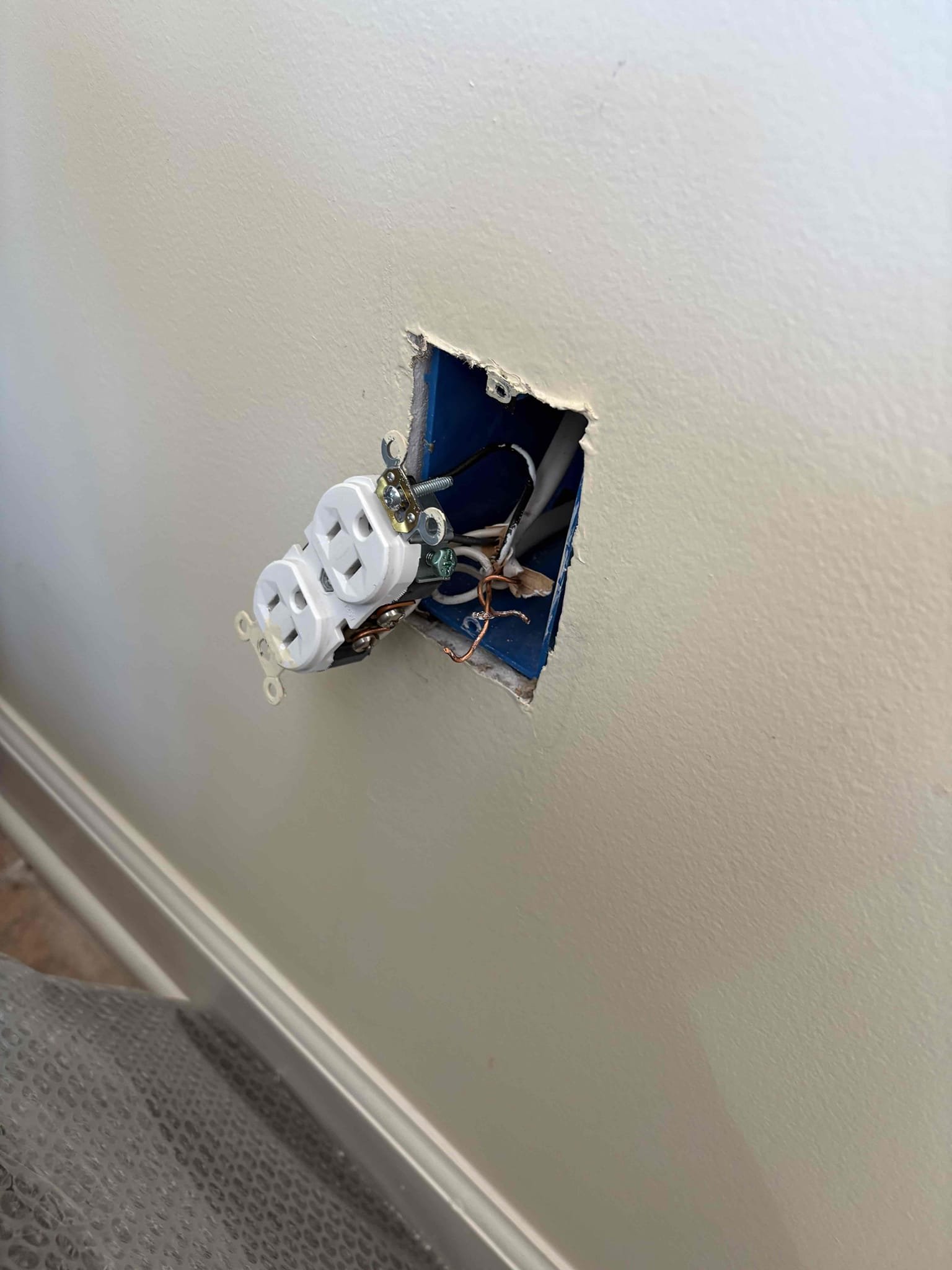 The reason for today’s visit was to quote working and correcting issues in the basement and the kids play area. While accessing the home, we saw many things wrong such as panels being double tapped and shared neutrals, service cables with rips and tears, disconnects for the AC having exposed wiring and damaged wires as well as a handy man/homeowner that roughed in his own basement illegally. The basement circuit was very hazardous due to missing grounding, GFCI, illegally wired, and more. We made recommendations to correct all issues and customer will reach out if deciding to move forward.