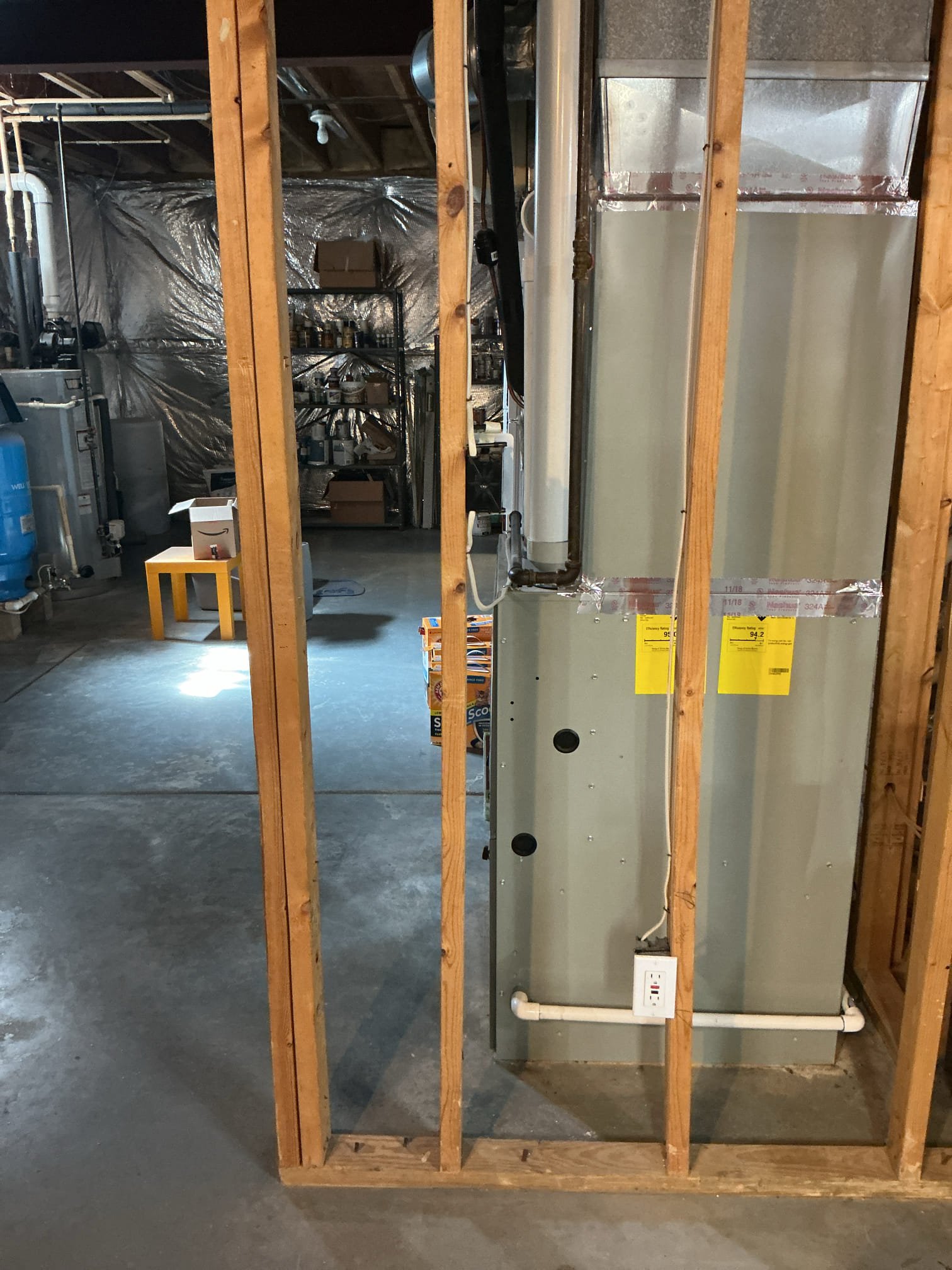 For today’s visit the customer asked for a transfer switch to be installed down the line of another transfer switch next to the furnace for a back up battery powered generator. We told him it could only work without back feeding through coming out of the first transfer switch and hitting an outlet then a 3 way switch, one traveler for BGE, and the other for the generator.