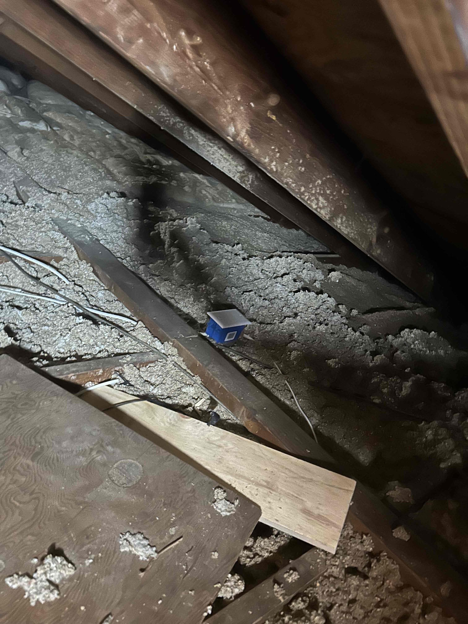 Install junction box in attic and refeed chandelier 
