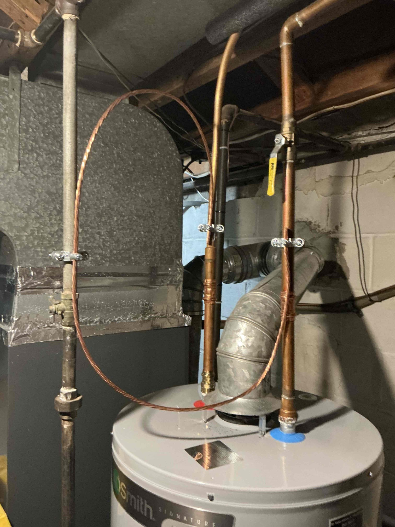 Upgrade existing over head service with severely damaged Service cable, meter inside home and improper clearance of main panel by extending circuits and moving panel over a few feet and relocating meter outside. Minimal safety requirements for this job include:

200A Emergency Disconnect 
200A Main Panel
Updated main ground electrode system 
Update cold water bond
Hot/cold/gas bond
Whole home surge protection
New Service Cable and Weatherhead 
Dual Function AFCI/GFCI breakers for extended circuits, with some missing ground. 
Breakers sized appropriately for circuits they are serving 
Permit and BGE coordination included 
BGE work with included for meter relocation

(2) GFCI receptacles for kitchen counter 
(1) GFCI receptacle for Washer
Junction and blank plate (2) open air splices 
Pull properly sized conductor for 30A circuit and replace AC Disconnect 