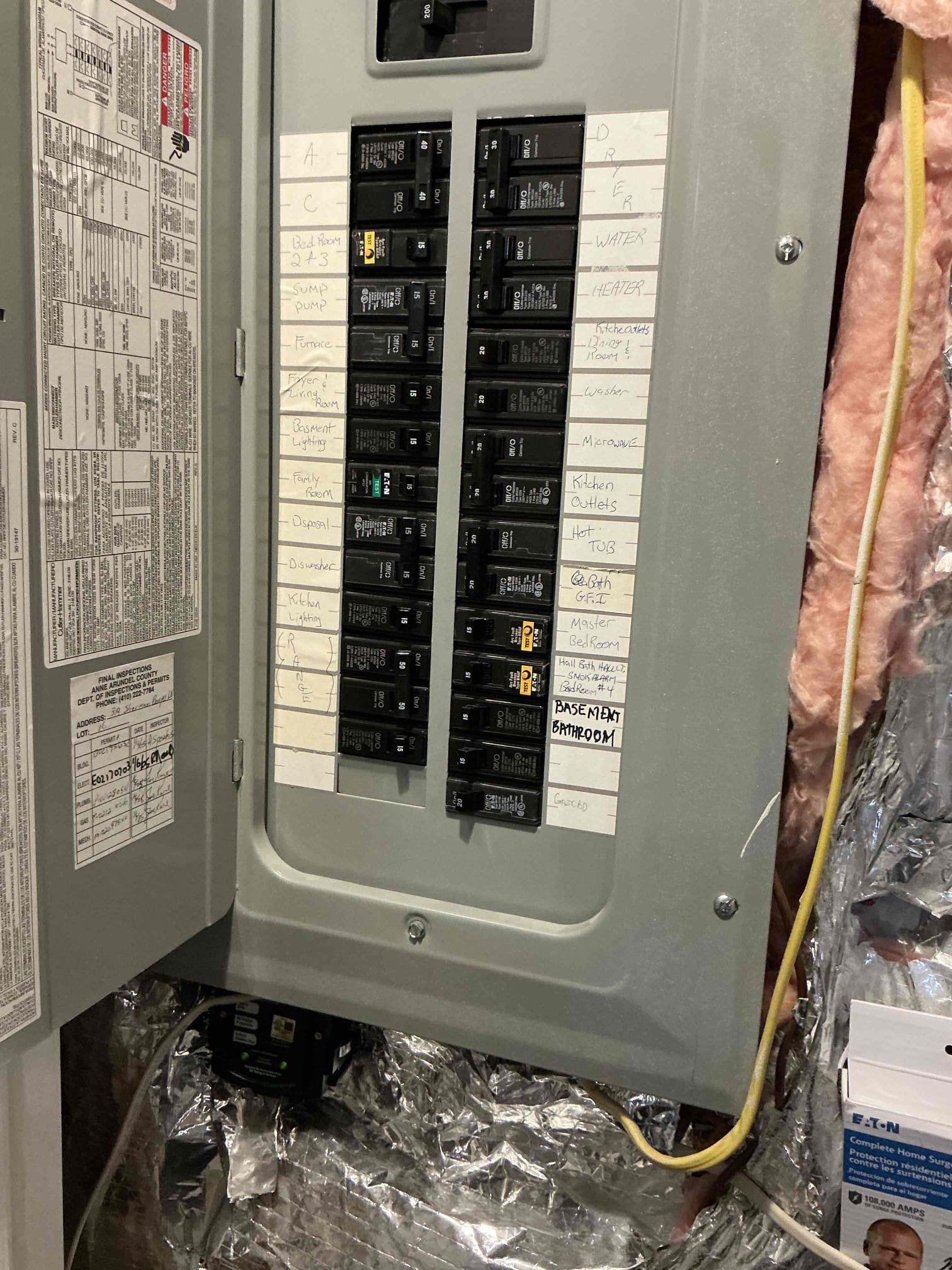 For this call, we came out for basement bathroom lights not working. Discovered tripped GFCI in the bathroom as the basement was originally unfinished then finished. We replaced the GFCI and re-wired it line/line from the previous method of line/load to not interrupt the lighting in the event that the circuit trips in the future. Customer enrolled in our VIP Care Plan. 


Replace and Re-wire basement bathroom GFCI in the line/line wiring method
Replace both bathroom single pole switches. 