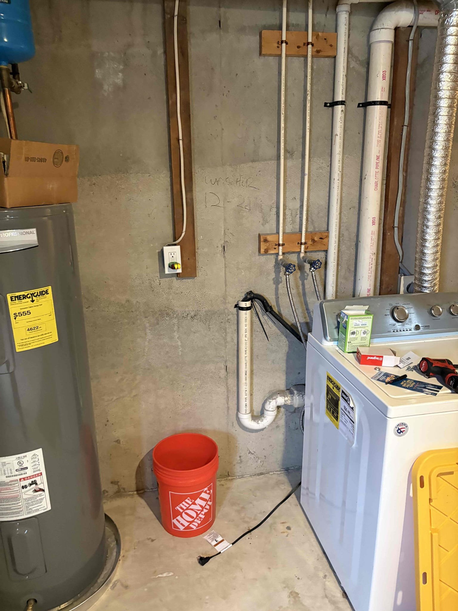 Today’s visit was for replacing a range surface mount to a flush mount outlet. He also showed us a 2 gang switch box with 5 wires in it, so we installed a 2 gang box with 2 single pole decora switches. During our inspection we found 3 multi wire shared neutral circuits, and a lack of GFCI protection on the washer and the sump pump. We installed 2 double pole breakers, and will be returning this Thursday to install the last one that we didn’t have on hand, and we didn’t have the right drill bit, and will install the range outlet when we return. We also wrote up a separate solution to replace all of the smoke detectors in the home. 

Returned today to complete rest of work. Installed flush mount range outlet and installed last two pole breaker in panel. Tested voltage to the plug and got all the correct nominal voltages. 