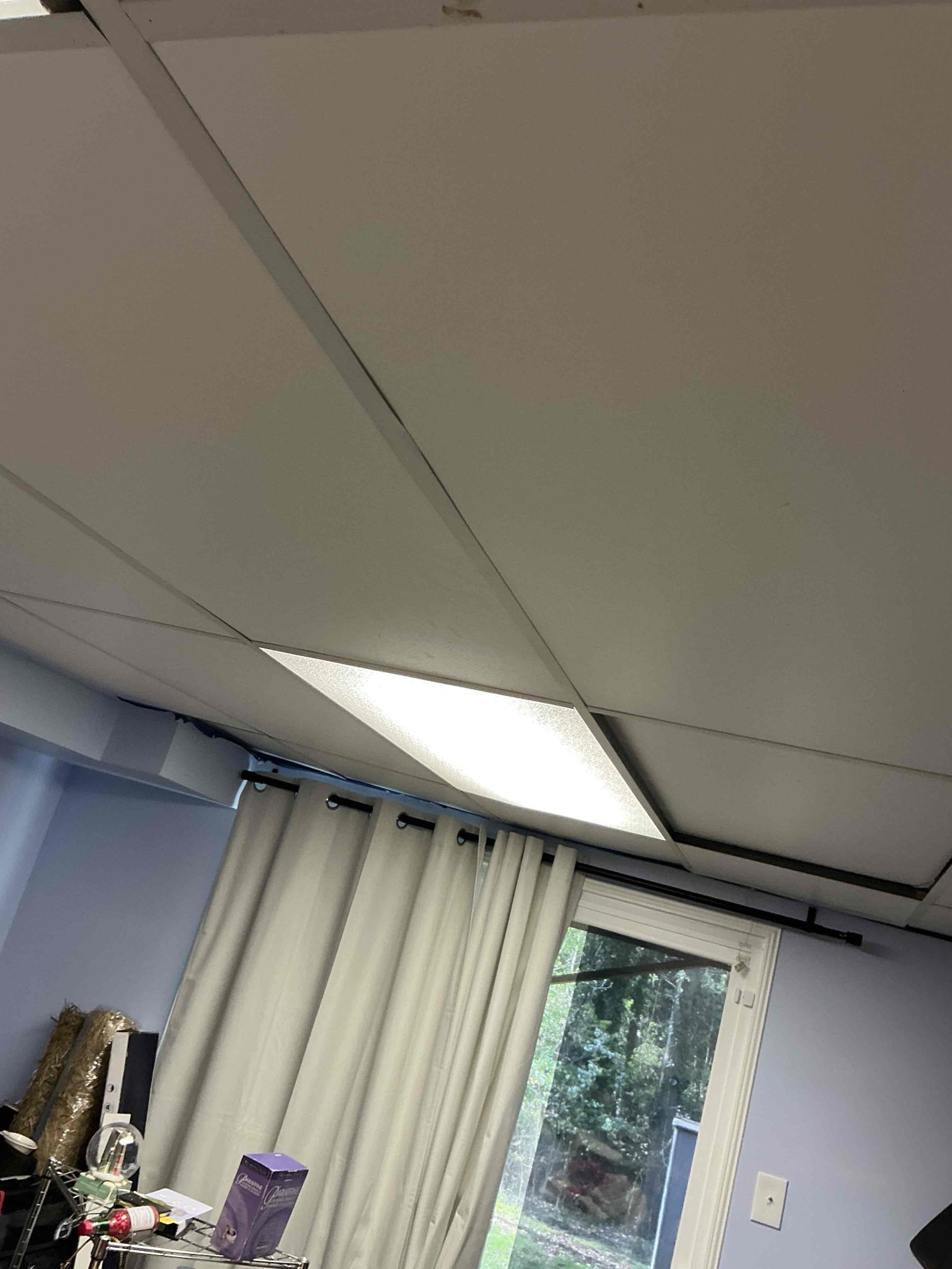 For this call, we came out to determine the solution to an issue involving the basement lighting as (3) 4x2 fluorescents were controlled by 5 switches, (3) of which were 2pole switches We consolidated the switching and had (1) single pole switch per light. And junctioned the other switch bank. 

Determine wiring issues with a series of basement switches. 
Replace (3) Single Pole switches