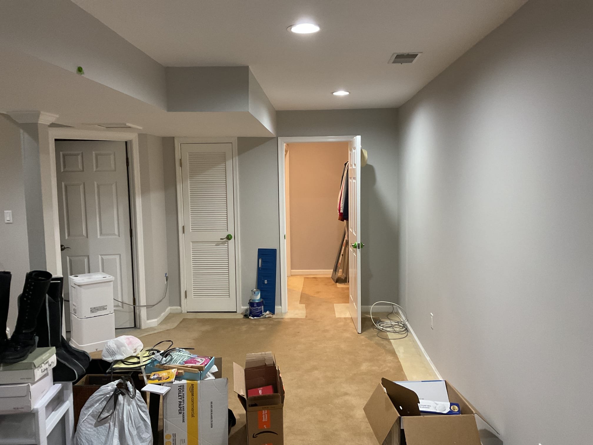 Today’s visit was to look at adding a dedicated circuit to supply power to a new washing machine. The washer/dryer will be individual units replacing a current 240V stackable laundry center. The current 30 Amp line will support the new dryer, but a new 120V/20A line is necessary for the washing machine. I started by taking a look at the location of the laundry, which is in the master bathroom’s water closet. To run the new circuit, we would be bringing a line from the electrical panel located in the basement in the front left corner of the home. We would take the new circuit and fish through a bulkhead in the basement, continuing on the exterior of the home underneath the deck, and then up the exterior wall to bring the circuit inside. The circuit would be installed with a new GFCI-protected breaker to meet current code standards/safety minimums. During my visit, I noticed a lack of whole-home surge protection and provided a solution that also included the installation of a PSP Vortex 