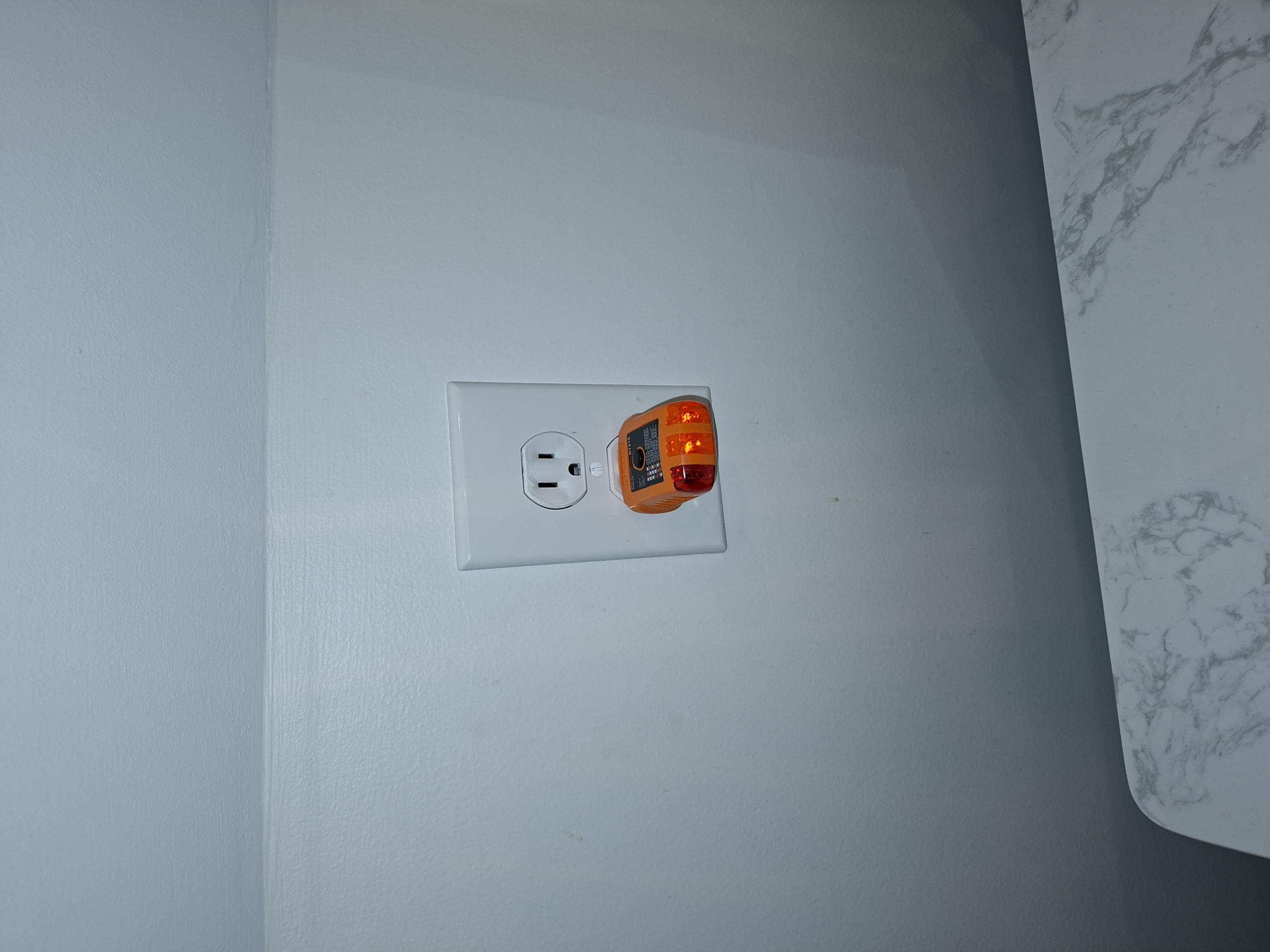 Replace four GFCIs, 2 in the kitchen, and one in the upstairs and downstairs bathroom. These will be wired to properly protect the additional devices on the circuits that need to have GFCI protection. Install a Homeline 15 amp breaker in panel to offer the proper overcurrent protection to the bathroom circuit.

Called out today to inspect electrical wiring of an upstairs bathroom that had been remodeled. I found that the outlet and bathfan/light were not GFCI protected. I discovered that the contractor had miswired multiple GFCI plugs throughout the home, including in the adjacent bathroom and downstairs in the kitchen. I also saw a lack of GFCI protection in the downstairs bathroom. During my investigation, I found 14 gauge and 12 gauge wiring splices together in the bathroom, requiring the breaker to be sized for the 14 gauge wiring, which is smallest sized wire on the circuit.

I added the correct GFCI protection to both upstairs bathrooms, protecting the circuits as required by cod