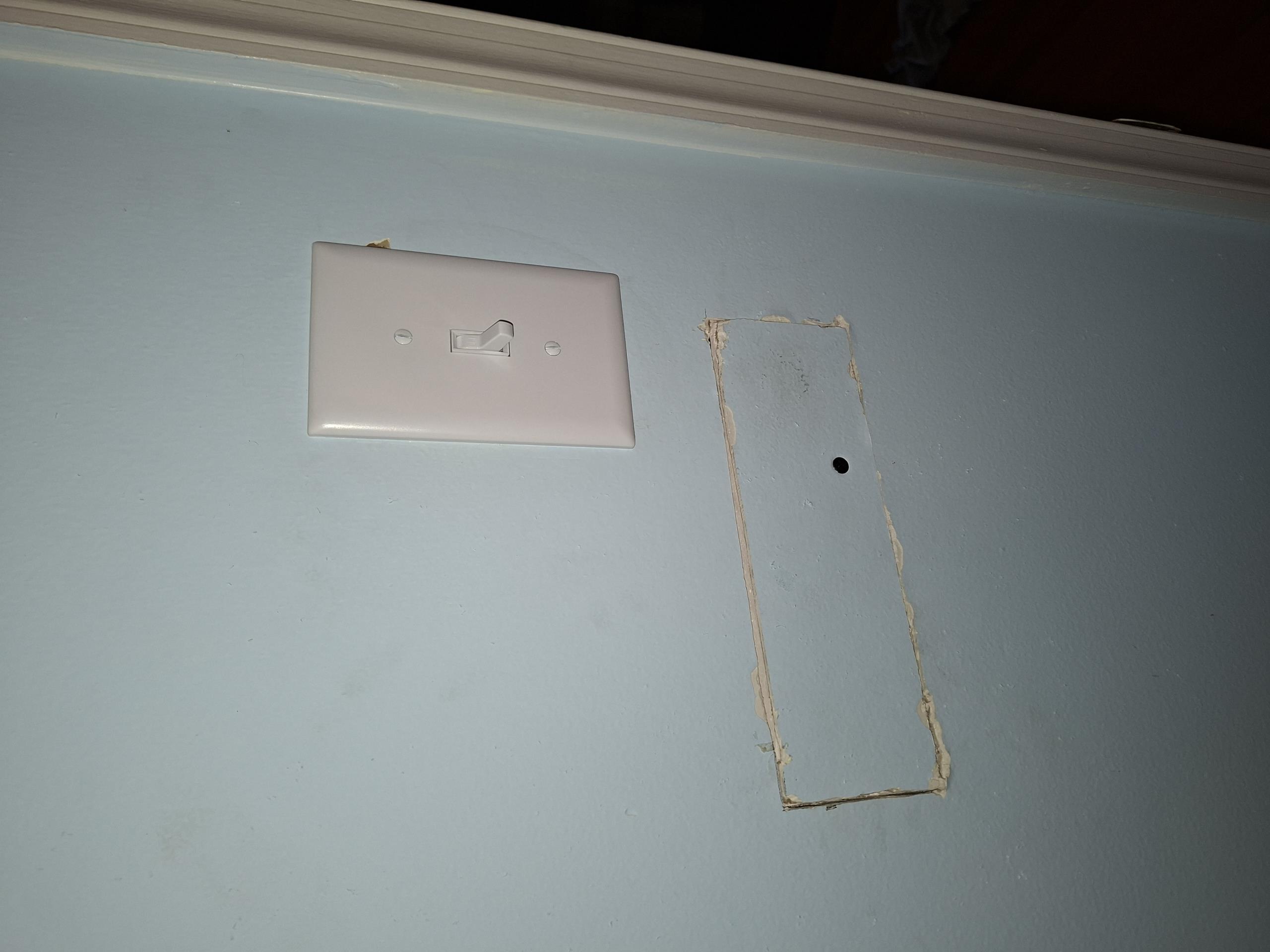 Install customer supplied ceiling fan, running new line from existing switch to fan rated brace box in attic. Replace pull-chain keyless light fixture in attic. Includes $100 discount.

Called out today to provide a solution to install a customer supplied ceiling fan in a new location. I took power from an adjacent switch and installed a fan rated bar brace box to support the fan. Due to the framing in the attic, I had to send the new wire down an adjacent bay to avoiding damaging existing wiring. This required me to cut across the bay underneath to the existing switch. I replaced the switch and made the line constant power to the fan. The fan is wired in such a way where it can be easily converted to switch controlling both the light and the fan. Fan is currently wired to be turned on and off from the fan pull chains. 