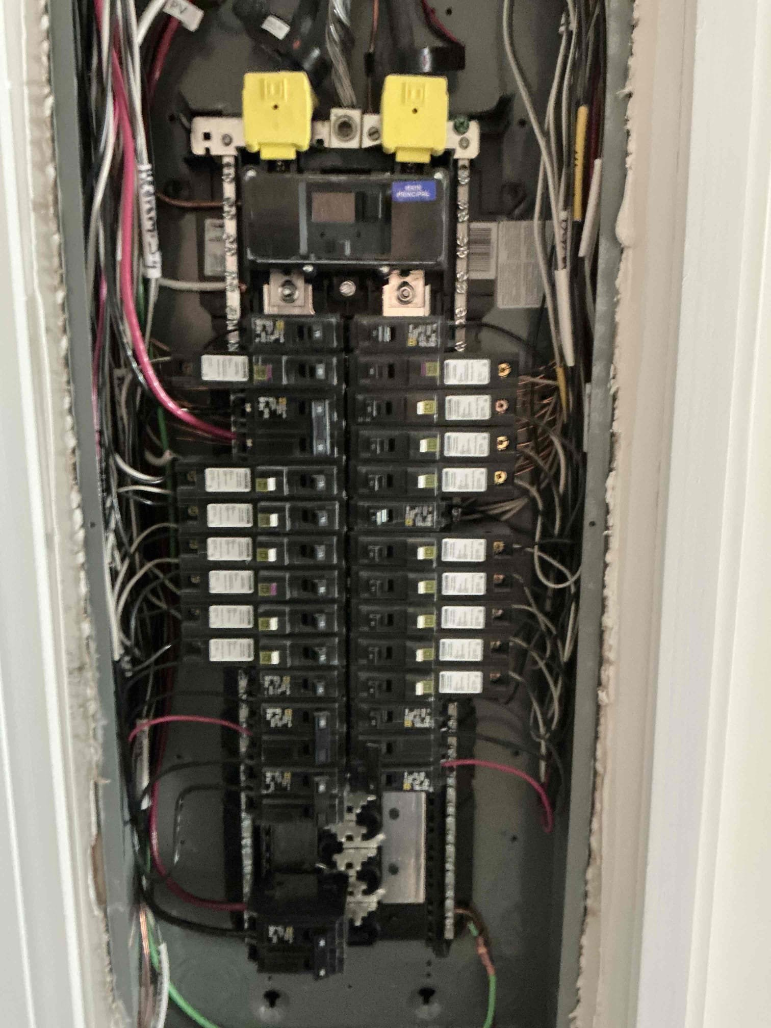 
For this job, we came out to remove a nema 14-50 plug and a plug in EV charger, to replace with hardwired Tesla level 2 charger. We also removed the 50A GFCI breaker and installed a standard 2 Pole 50A to prevent “nuisance” tripping as the Tesla has a built in GFCI. I suggested the addition of a whole home surge protector as there is not one present; we did not install one at this time. Customer enrolled in our vip care plan. 

Hardwire Tesla Level 2 EV Charger utilizing existing wiring. 
Replace 50A GFCI breaker with a standard 2 pole 50