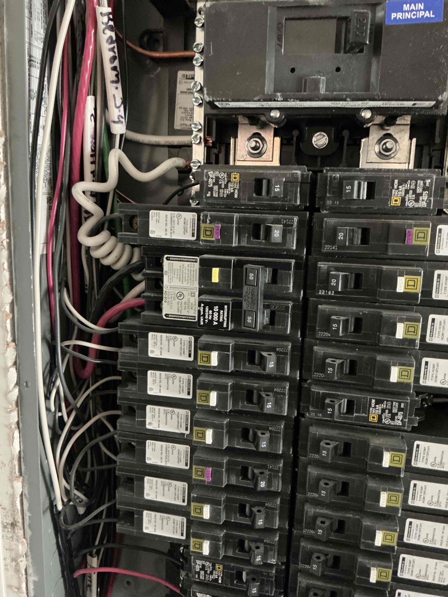 
For this job, we came out to remove a nema 14-50 plug and a plug in EV charger, to replace with hardwired Tesla level 2 charger. We also removed the 50A GFCI breaker and installed a standard 2 Pole 50A to prevent “nuisance” tripping as the Tesla has a built in GFCI. I suggested the addition of a whole home surge protector as there is not one present; we did not install one at this time. Customer enrolled in our vip care plan. 

Hardwire Tesla Level 2 EV Charger utilizing existing wiring. 
Replace 50A GFCI breaker with a standard 2 pole 50