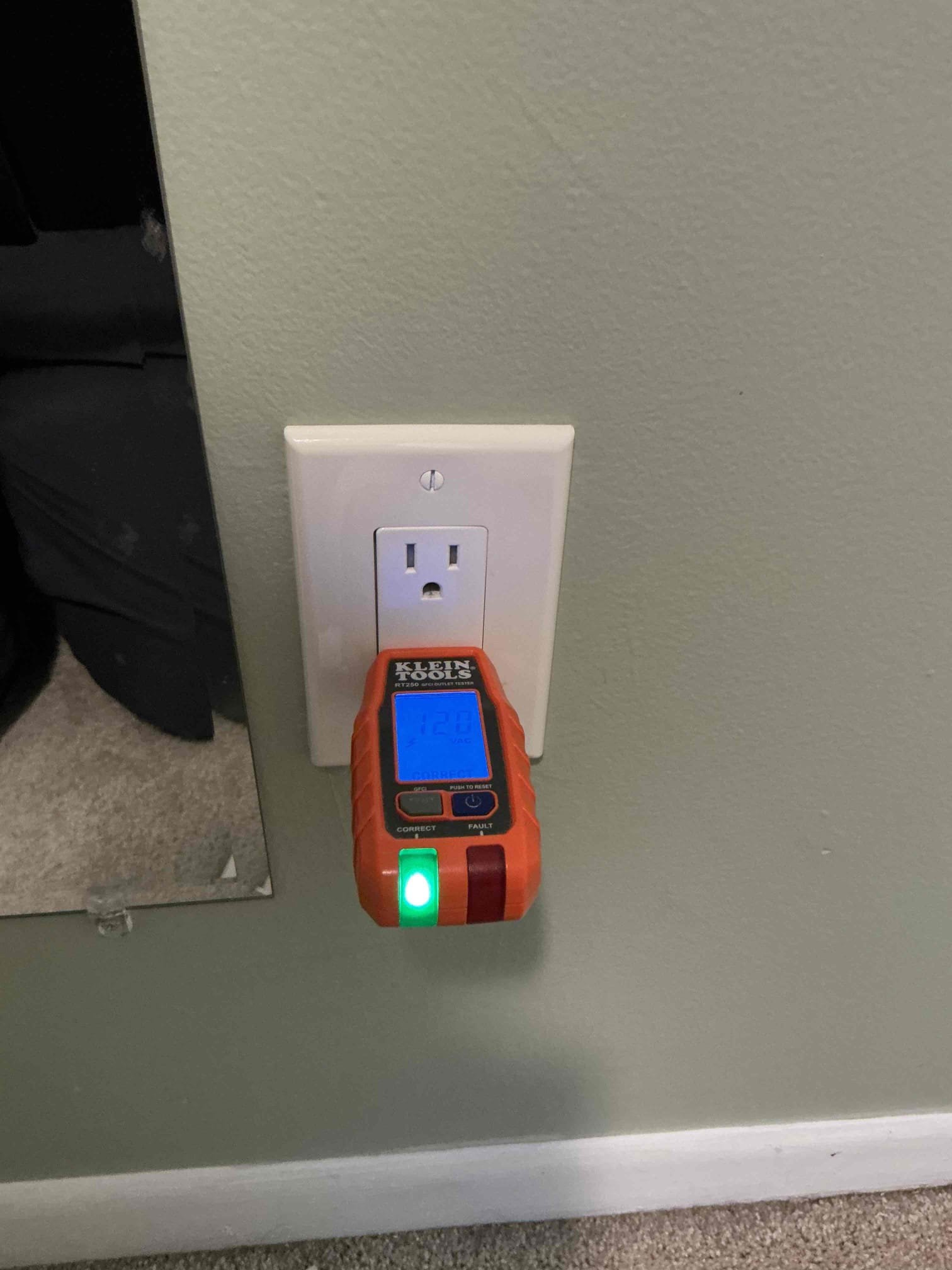 For this job, we came out to replace a few devices inside and outside that were not GFCI protected per a home inspection upon the sale of the home. All were replaced. Also re-wired a receptacle that had reverse polarity. 

Replace (2) interior receptacles with TR GFCIS per inspection report as home has just sold
Replace (2) exterior receptacles with WRTR GFCIS and in use covers 
Rewire bedroom receptacle with reverse polarity 