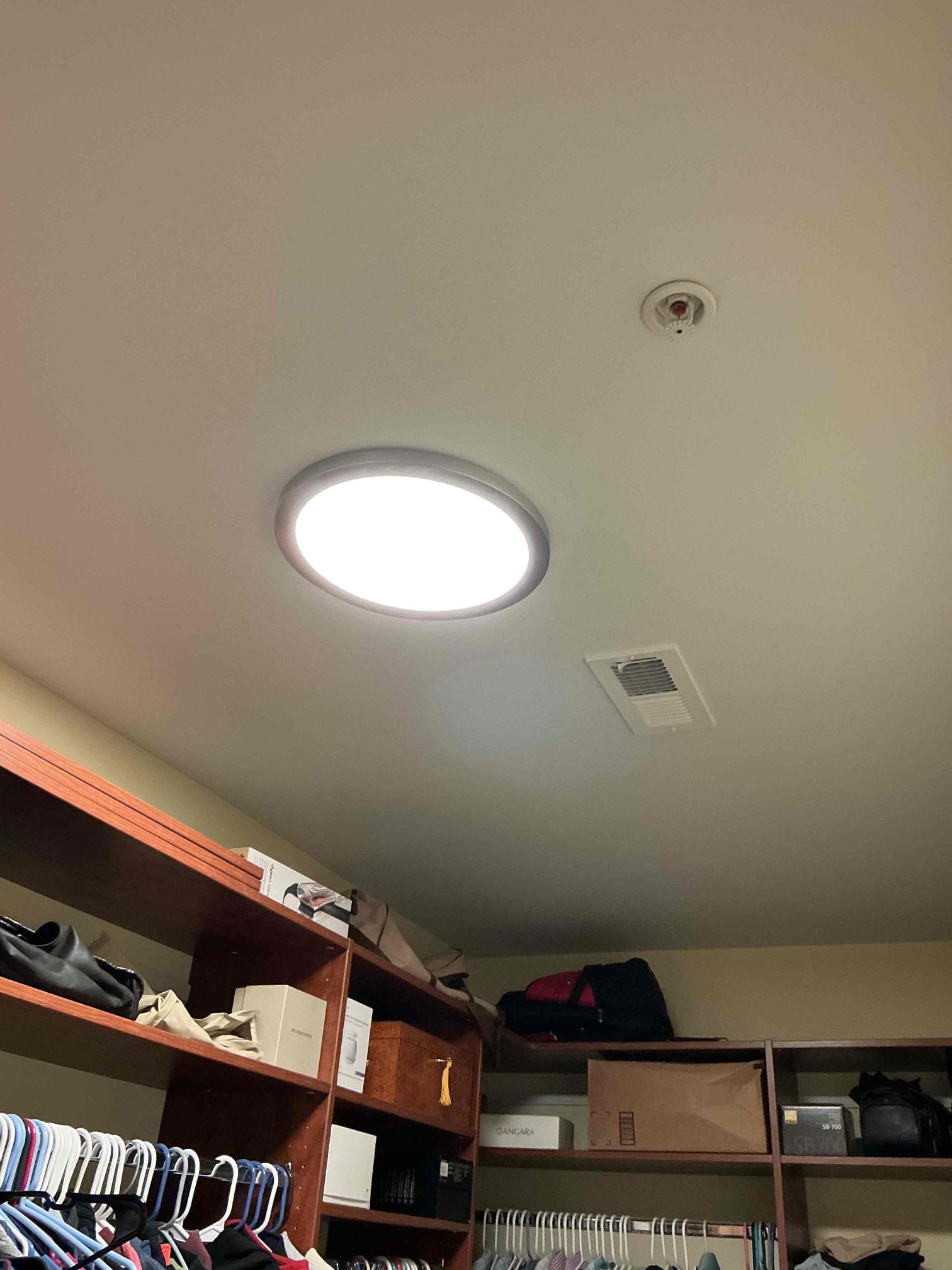 For this job, we came out to replace (4) customer supplied flush mount light fixtures in the master bedroom closets. Additionally, educated customer that his main panels (2) do not have Whole Home Surge Protectors and provided an estimate for the installation. 

Replace (4) customer supplied flush-mount lights at standard height 