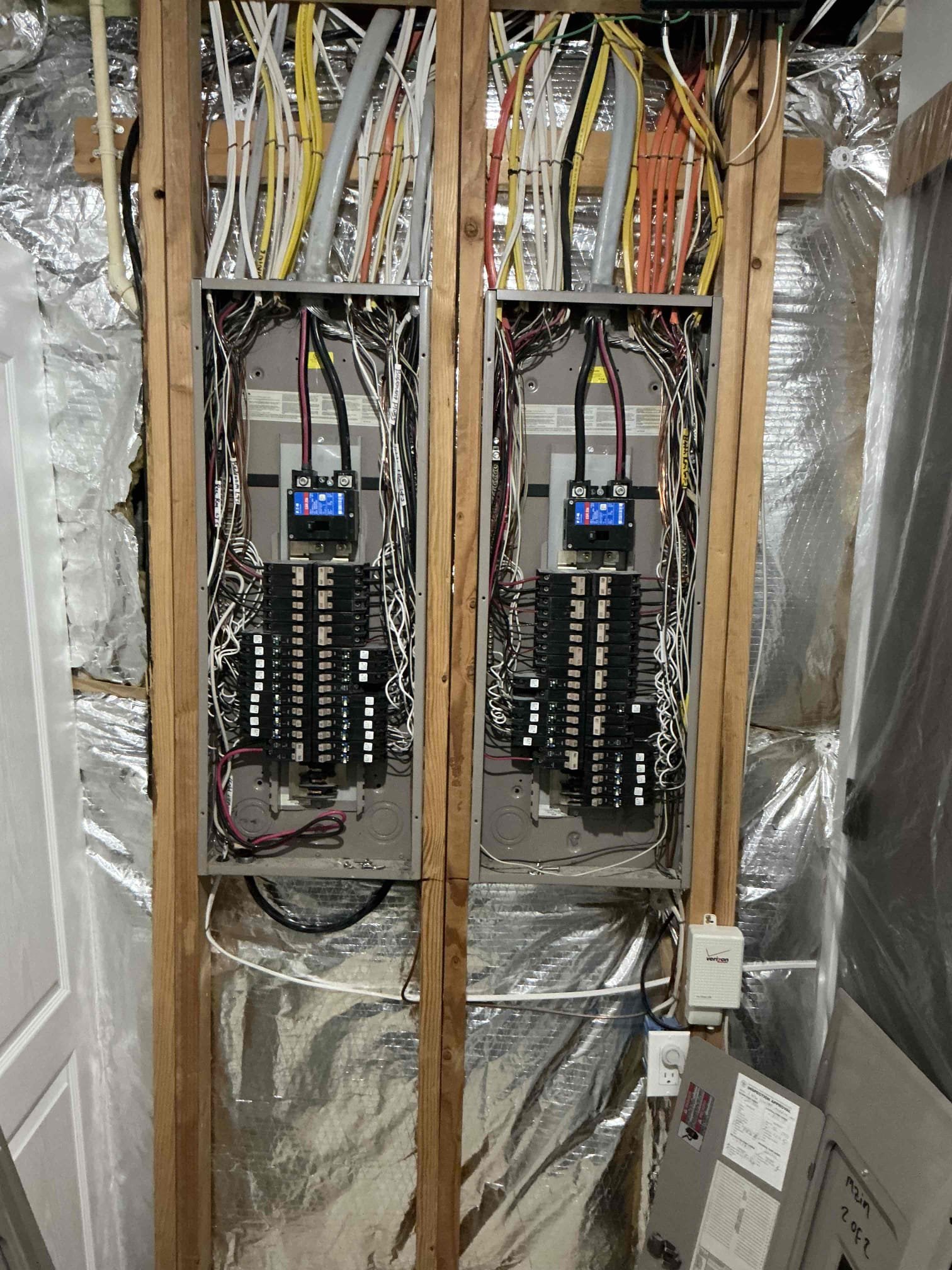 For this job, we came out to replace (4) customer supplied flush mount light fixtures in the master bedroom closets. Additionally, educated customer that his main panels (2) do not have Whole Home Surge Protectors and provided an estimate for the installation. 

Replace (4) customer supplied flush-mount lights at standard height 