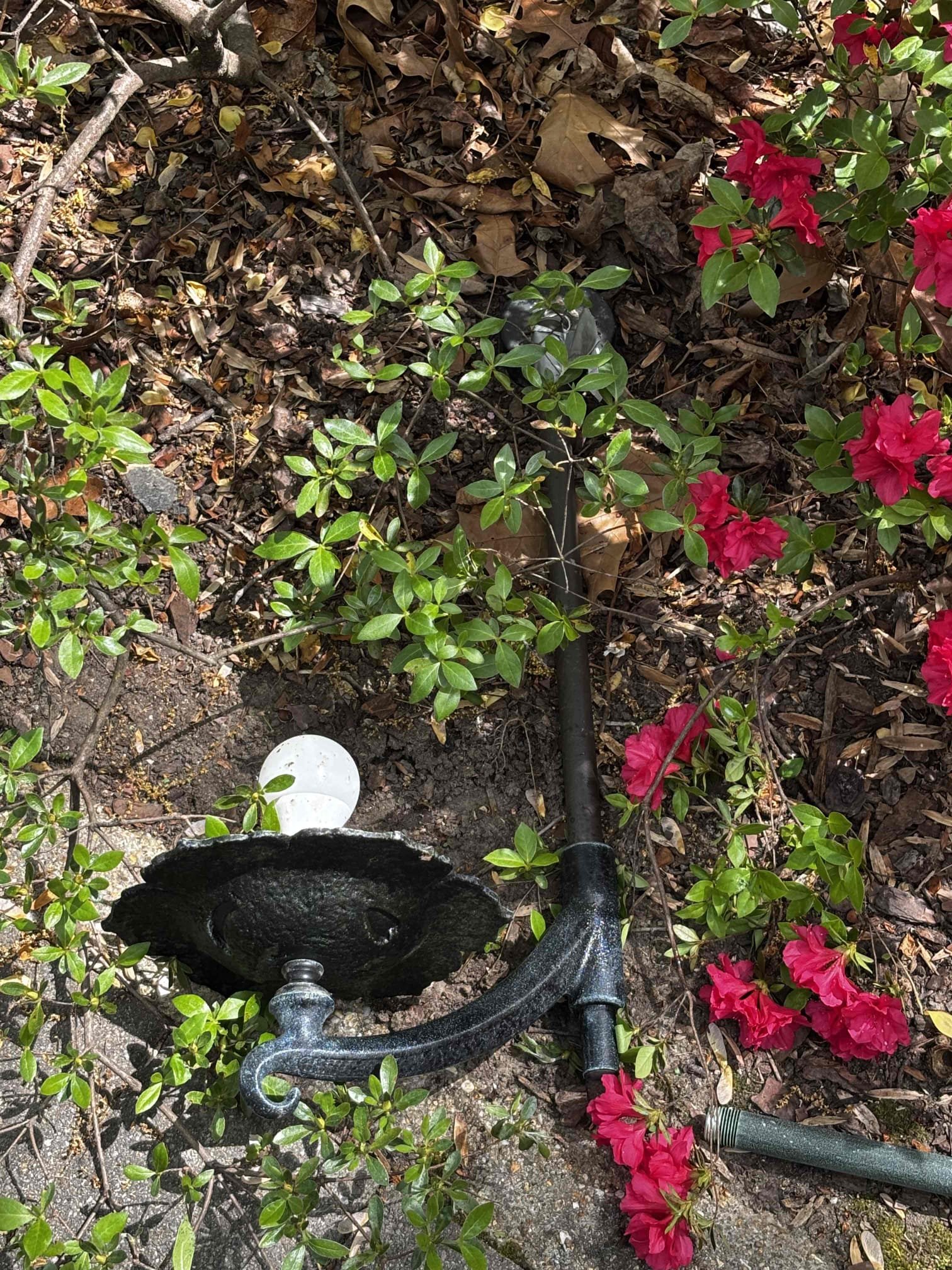 Replace broken exterior light with new customer supplied post