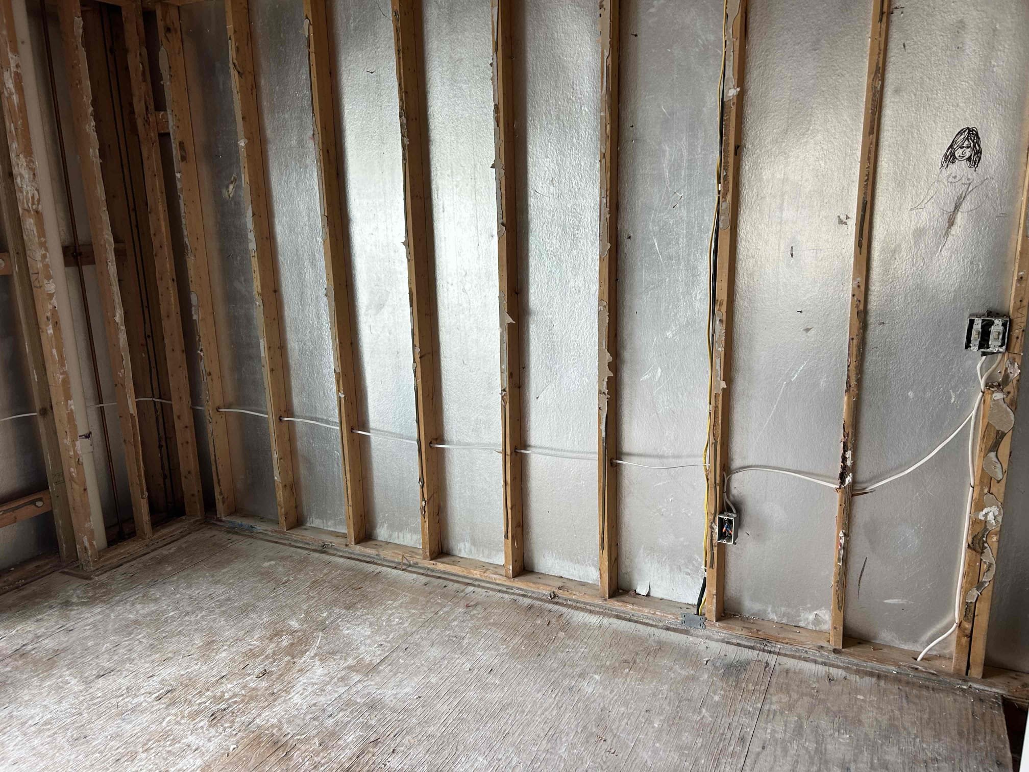 We will remove wiring in the back right corner of the Home beneath waterline that was broken. We also removed wiring in the basement where water had reached.
We will need to renew jumper wires from receptacles in the back right corner and over to the living room receptacle underneath the TV.
We will need to remove wires in the basement underneath of where the waterline broke which include receptacle, jumper, wires, as well as wires, running to the light.
We will remove the lighting fixtures at the bottom of the basement stairs, basement hallway, as well as the basement back right corner and under the stairs.
We will install the devices where water had reached which includes six new switches, six new receptacles, one new smoke detector, as well as four new surface mounted lights.
We will need to secure wires that are now dangling since the drywall has been ripped out in the living room as well as the basement.
We will remove basement bathroom exhaust fan where water came out of it and i