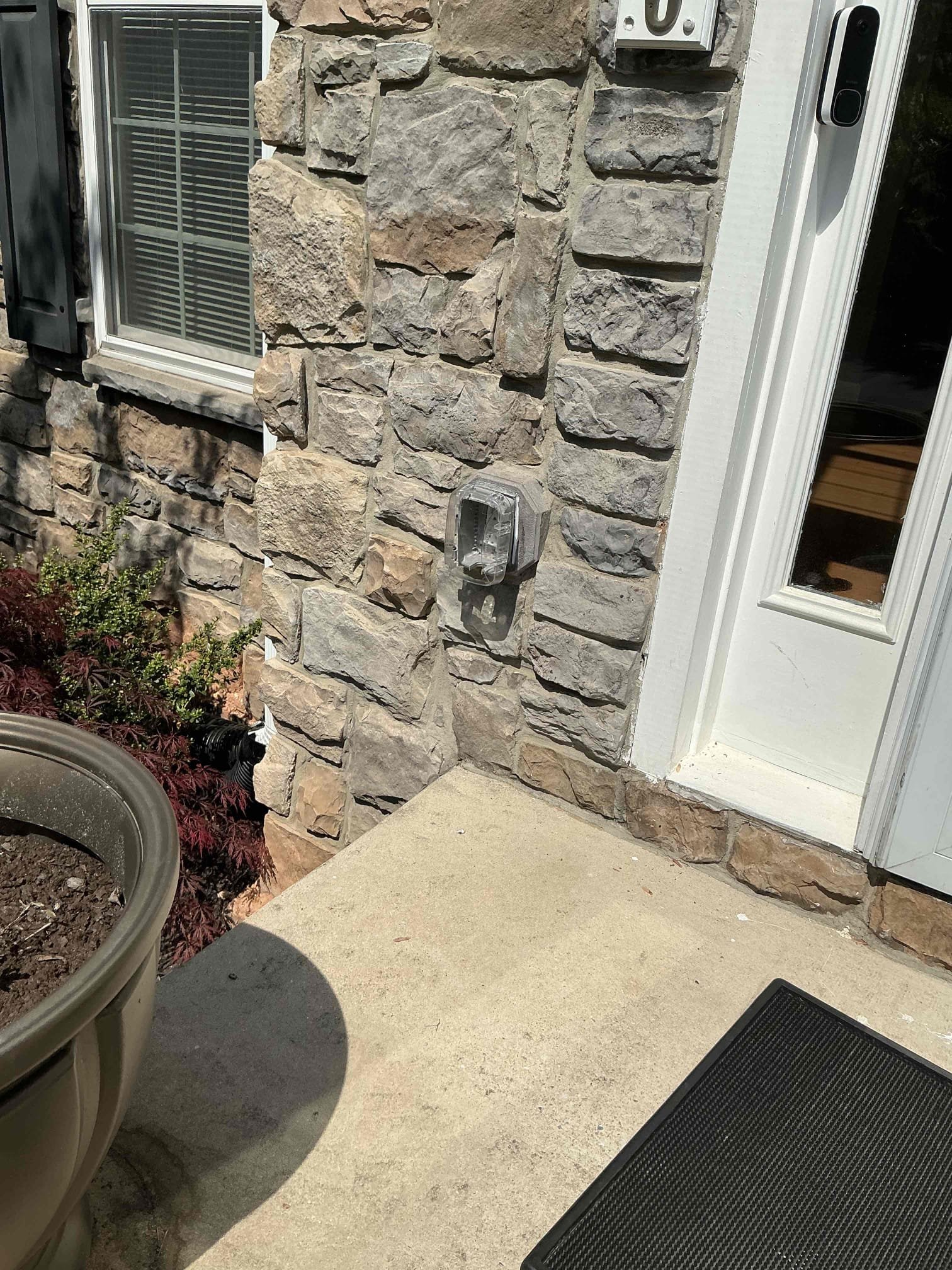 Replace (1) customer supplied ceiling fan standard height
Replace customer supplied flood light 
Replace doorbell with customer supplied video doorbell
Replace transformer for doorbell to provided sufficient power