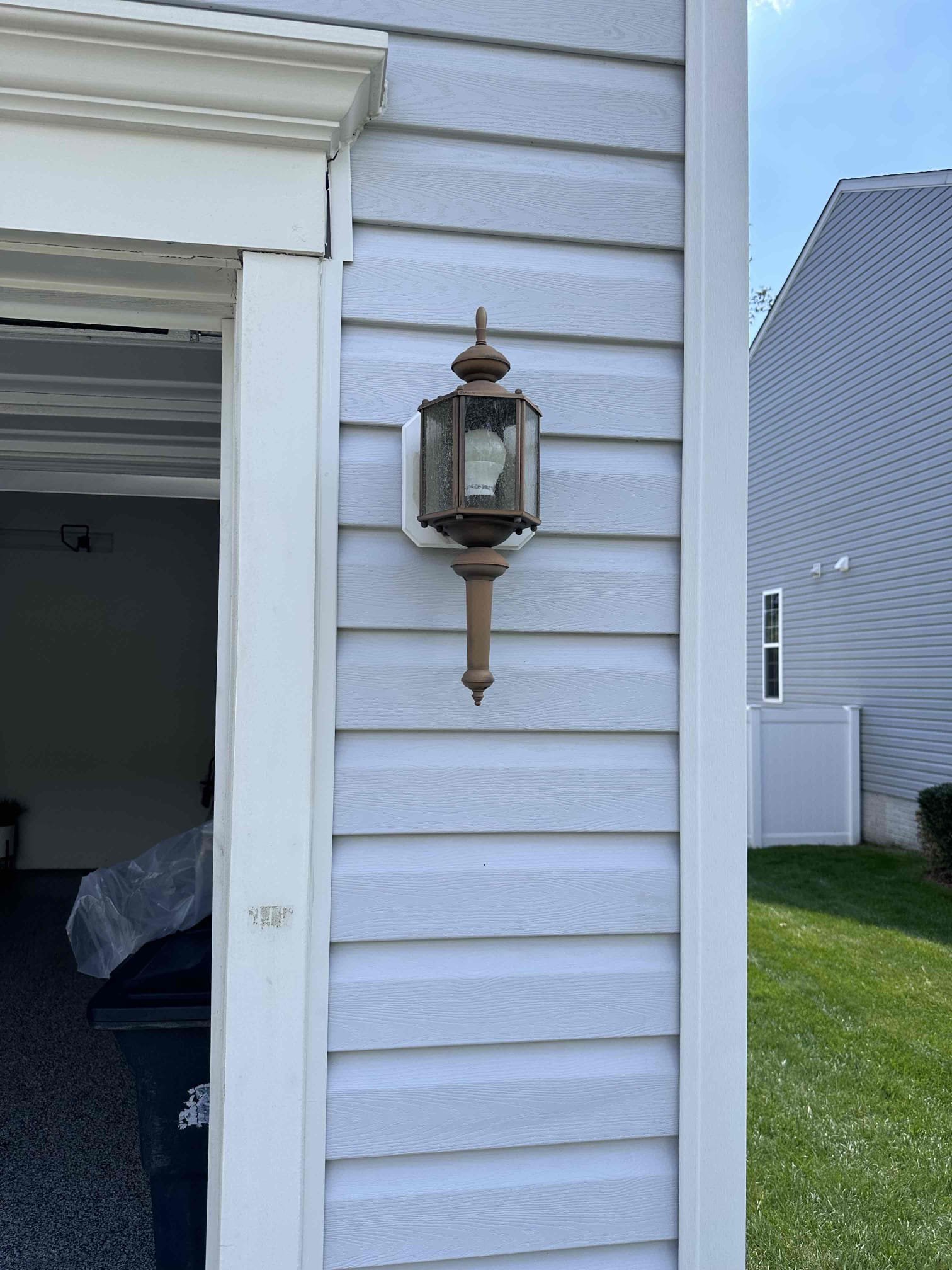 Todays visit was for writing a solution to remove and replace 4 exterior light fixtures, and 1 post light fixture.