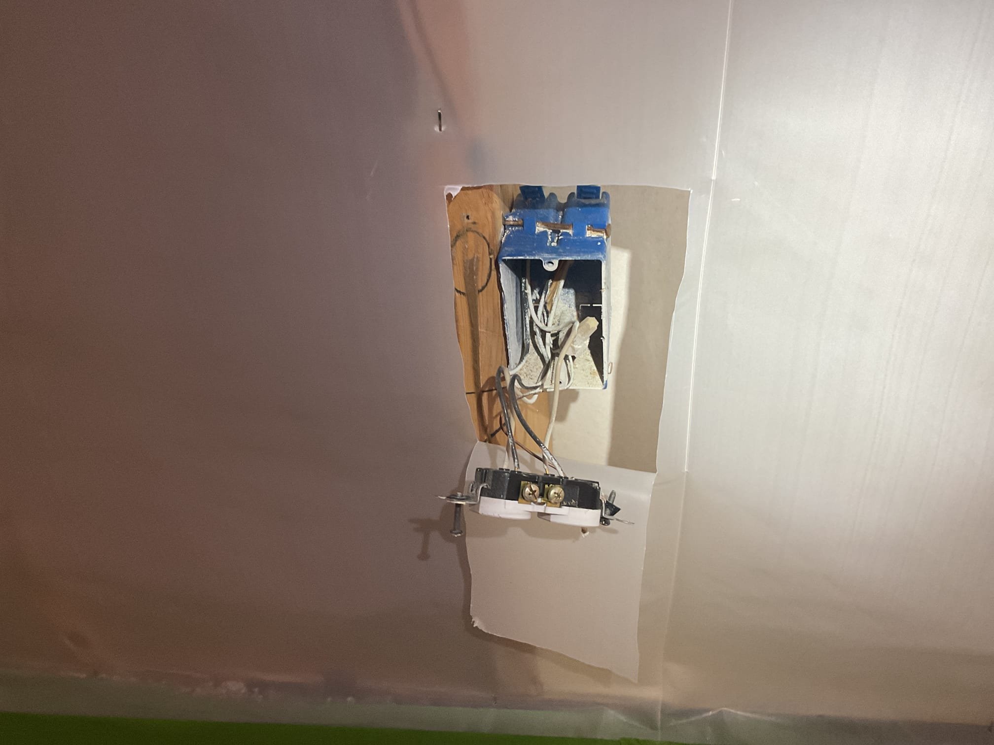 The reason for today’s visit was to take a look at both a few basement receptacles and some basement lighting that had lost power and was not working. When I arrived, I met with the homeowner and went downstairs to check the circuit. I started checking the receptacles with my plug tester, which showed no issues and proper voltage. I ended up pulling a few of the outlets to verify that the wiring was secure, when I did so I found that the receptacles had been quick wired/backstabbed, and recommended a redevice of the circuit as the devices were original to the home (20-30 years). I also opened up the switchbank controlling the scheme by recessed lighting, half of which was still operating properly. I found that the switches were also backstabbed/quick wired and explained how the heating/cooling of the wires as the circuit is used causes loose connection of the wiring to each device over time. When I pulled the switch controlling the half of the lighting that was still not working, the s