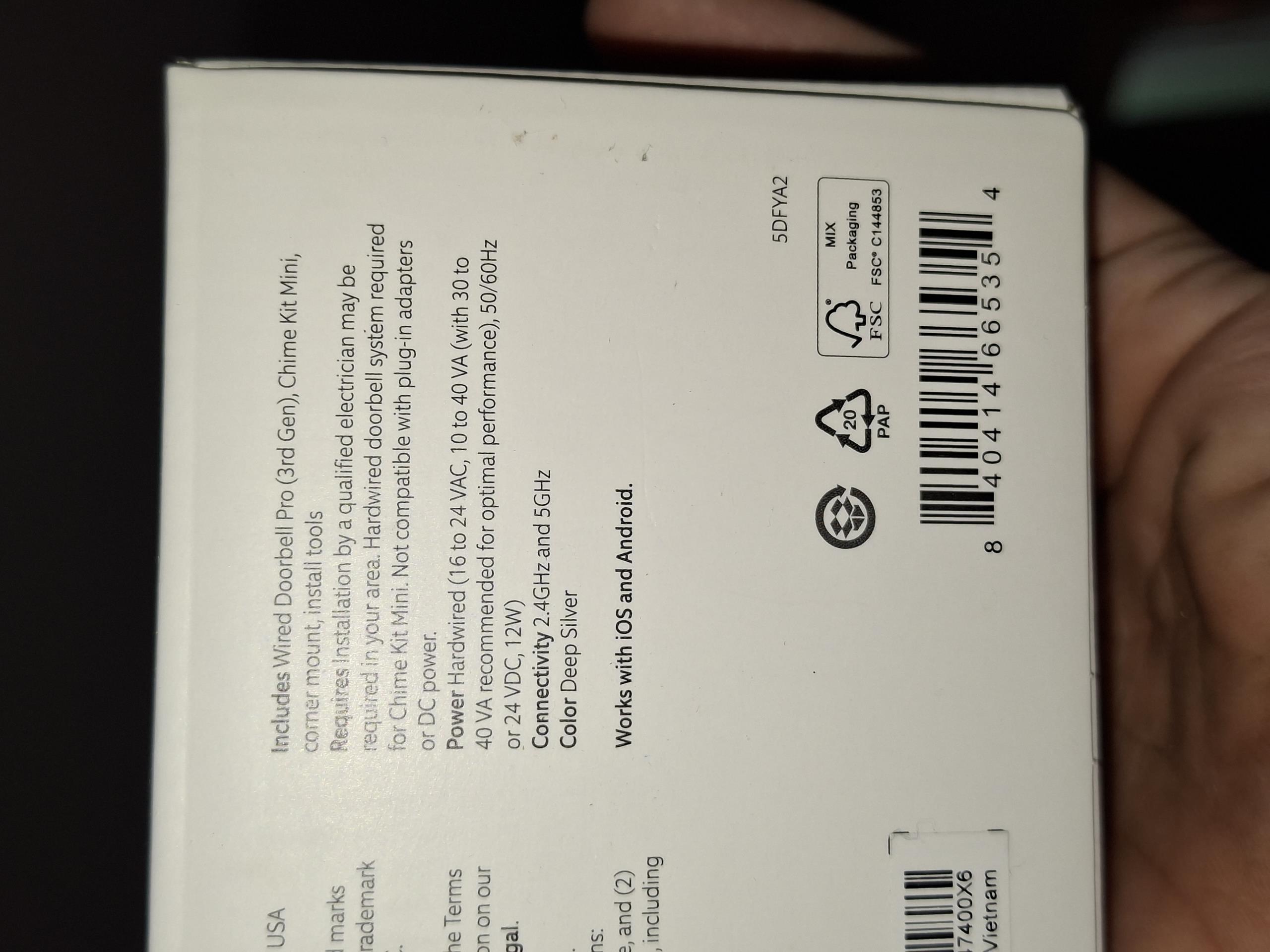 Install a new, 2 gang receptacle box and install a GFCI and receptacle on laundry circuit. Install doorbell transformer on laundry circuit receptacle box. Run a new hardwired doorbell wire for a Ring door bell. Install Ring door bell. Some drywall will have to be cut to run circuit.

Called out today to give solutions for hardwiring a Ring doorbell. There is an unfinished laundry room underneath the doorbell location where I would derive power for the new doorbell transformer. I would install a new 2 gang device box and install GFCI and receptacle where there is currently only a single receptacle. I would then install the hardwired transformer and run the new doorbell wire to the Ring doorbell. I would have to cut drywall underneath the doorbell location on the interior wall to be able to run the doorbell wire to the basement. 

Returned today to complete WPQ. Also wrote up solutions to replace main electrical panel.