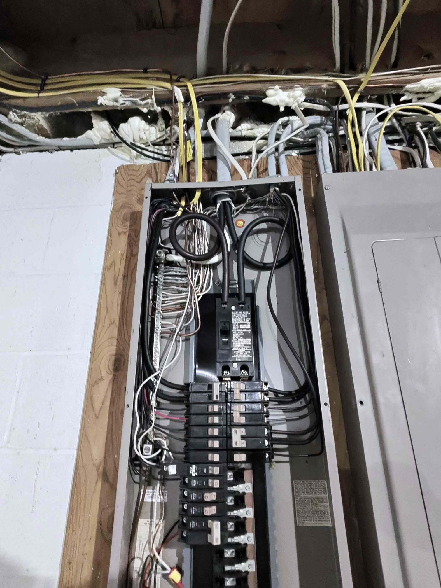 Today’s work will involve removing six housing units for can lights as well as the cable going back down to the switch. Additionally, we will remove the switch box from the wall for a hole to be patched later. Secondly, we will relocate an outlet in same bedroom down to existing box location. Lastly, we will mount a junction box for a light in powder room, current setup has no box in place and is not code compliant.