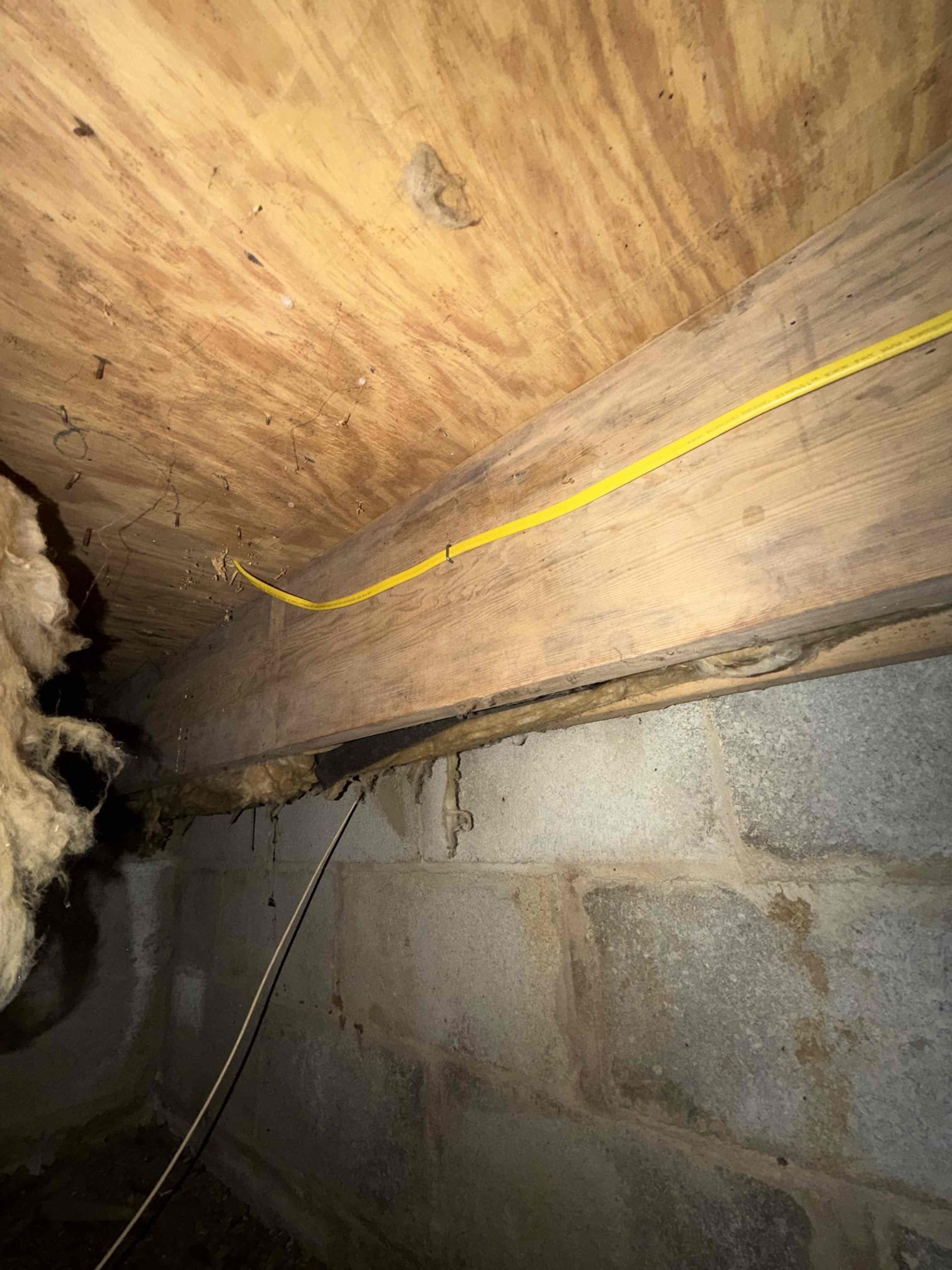 Install dedicated 20 amp circuit for dehumidifier in the crawlspace.
The new dedicated circuit has GFCI protection at the breaker so customer will not have to go into the crawlspace to reset if it ever trips.