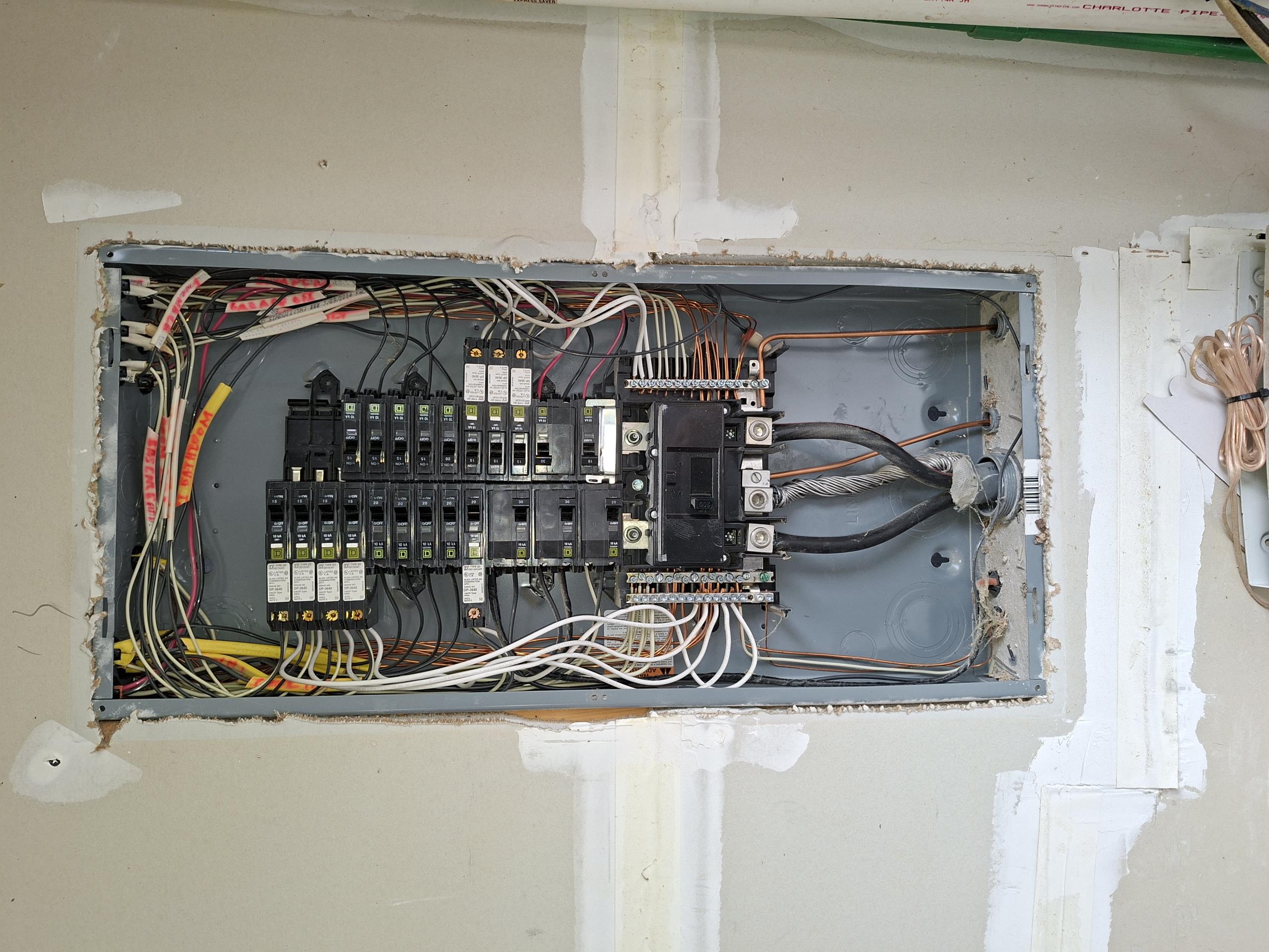 Called out today to provide solutions for install a dedicated circuit for a car charger. Customer was interested in installing a NEMA 14-50 receptacle for a plug-in car charger. Customer is renting the property and planned on moving in the next year-and-a-half, thus wanting the plug-in option. I recommended against this due to the circuit needing to be protected by a GFCI breaker, which can causing nuisance tripping of the breaker due to the GFCI protection built in to the charger. I also provided a solution to install a hardwired car charger, which does not require GFCI protection. Customer needs to weight their options, and will call back to schedule work when ready to proceed.