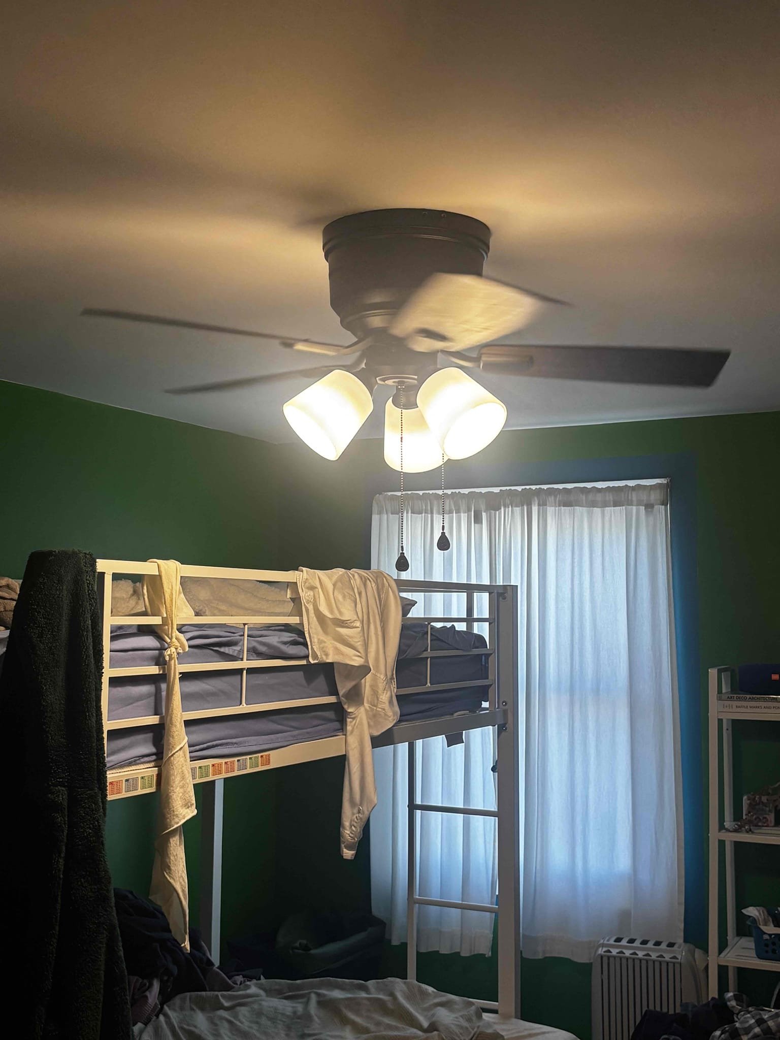 This estimate will include replacing two ceiling mounted light fixtures with new ceiling fans that customer has supplied. After taking down light fixture it was determined that current junction box that is in place is adequate for installing ceiling fans. Additionally customer will join our VIP care plan where in 6 months we will schedule a technician to perform a whole home electrical check to ensure that the entire electrical system is still performing at satisfactory and safe level. Due to the age of the home it is highly recommended that a routine maintenance is done on the electrical system.