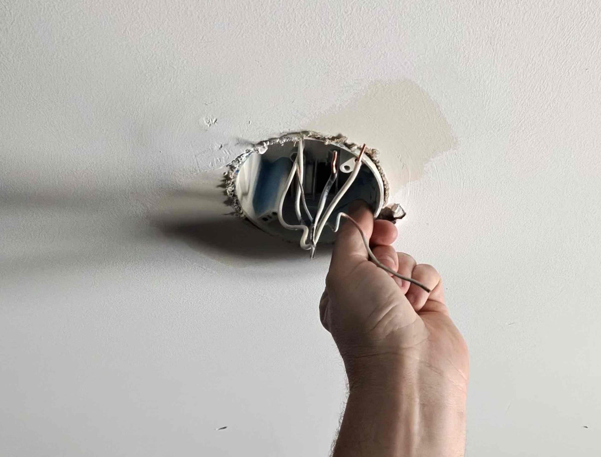 This invoice will include installing a ceiling fan bracket in a new location, which will allow the ceiling fan to be located in the center of the room. With this installation we will supply a ceiling fan bracket and the necessary wire to go from the fan down to an existing light switch. We will convert the switch currently powering a receptacle to the switch for the ceiling fan. Additionally we will convert the existing two switch box into a 3 switch box so that customer can power ceiling fan and ceiling fan light seperately. Customer will install the ceiling fan as well as the new light fixtures. Lastly we will install a GFCI receptacle in bathroom to power bidet.
