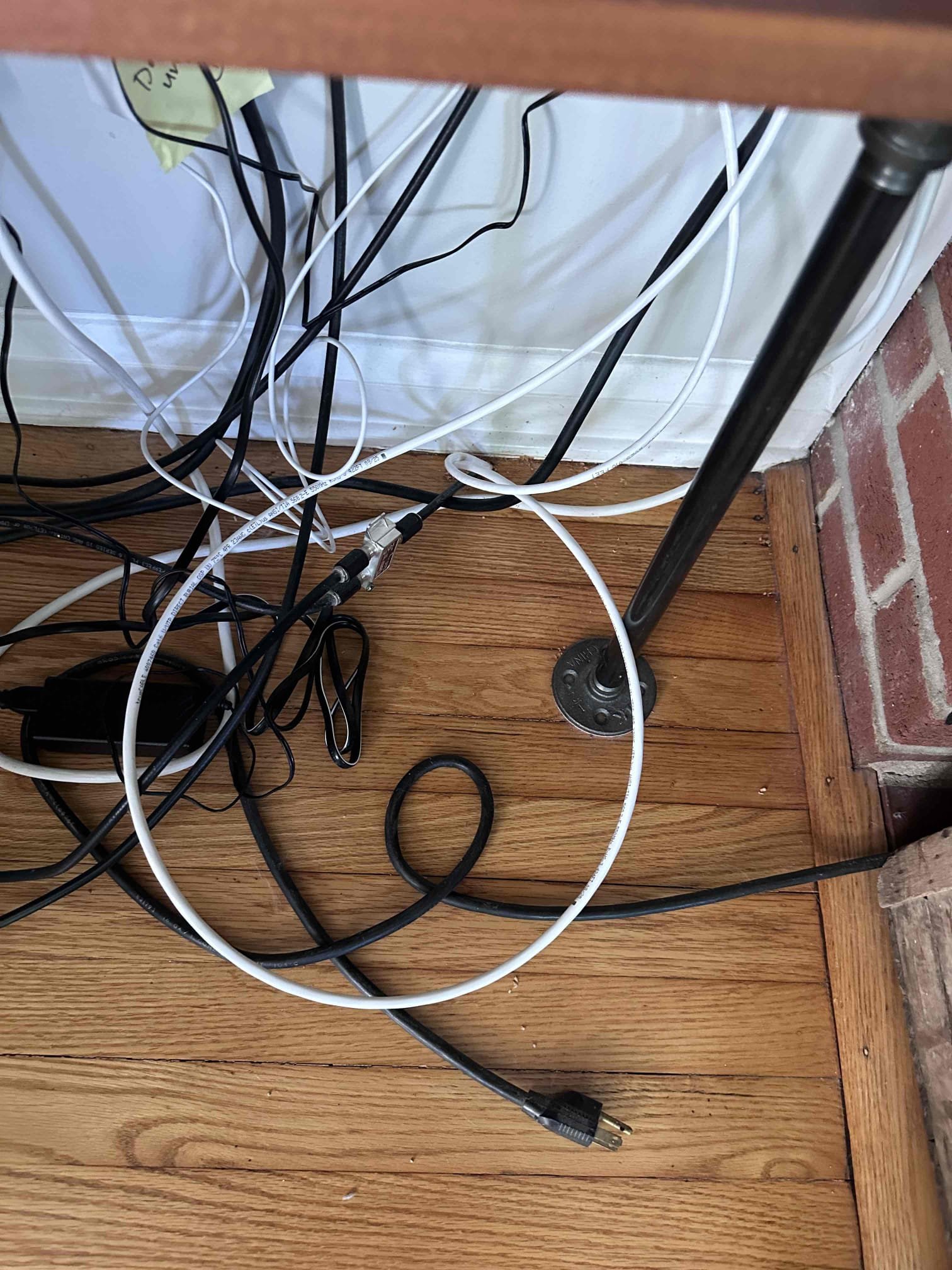 Pull Cat 6 from Modem in basement, through unfinished basement and up into office on first floor through a low voltage brush plate 

Replace (5) 4’  and (1) 2’ fluorescent strip lights with Customer Supplied LED strip lights utilizing existing wiring. 