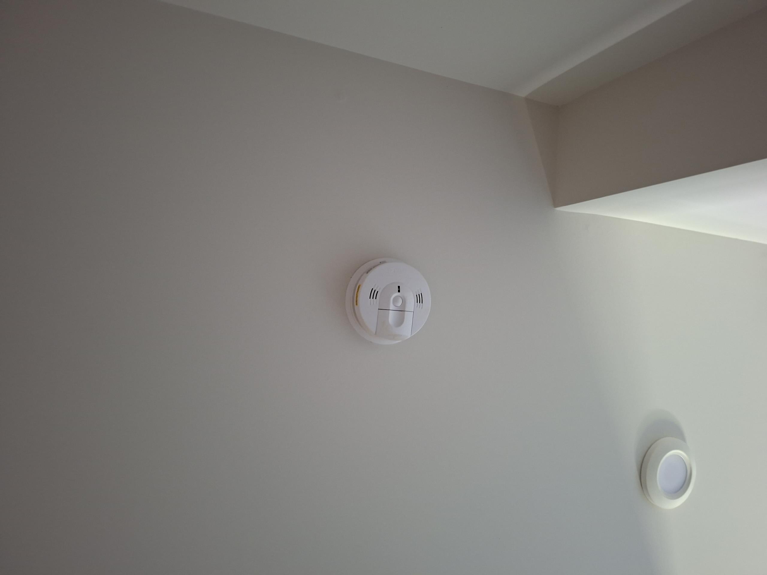 Called out today to investigate a smoke detector that was giving a low battery warning and chirping. When I arrived, customer showed me to the detector for the first floor by the kitchen. I first replaced the batteries with new ones and then checked the wiring harness for loose connections, but all connections were tight. Due to the current smoke detectors not being the 10-year sealed battery type, I recommended replacing all units within the home with said units. I wrote solutions to install customer and company supplied units. Units supplied by Haas and Sons come with a 5-year replacement warranty. I also saw a lack of surge protection in the main panel, and provided a solution to address that.