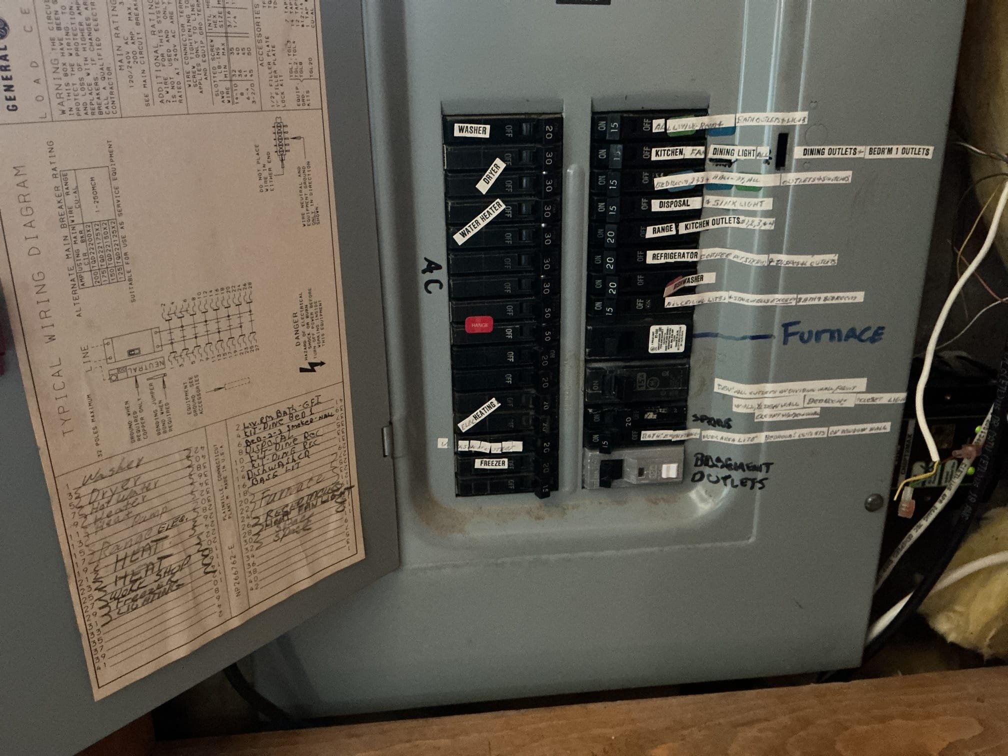 Relocate GFI / Adding new outlet for kitchen stover at a lower height than the current GFI for new stove to be able to sit flush with the wall .