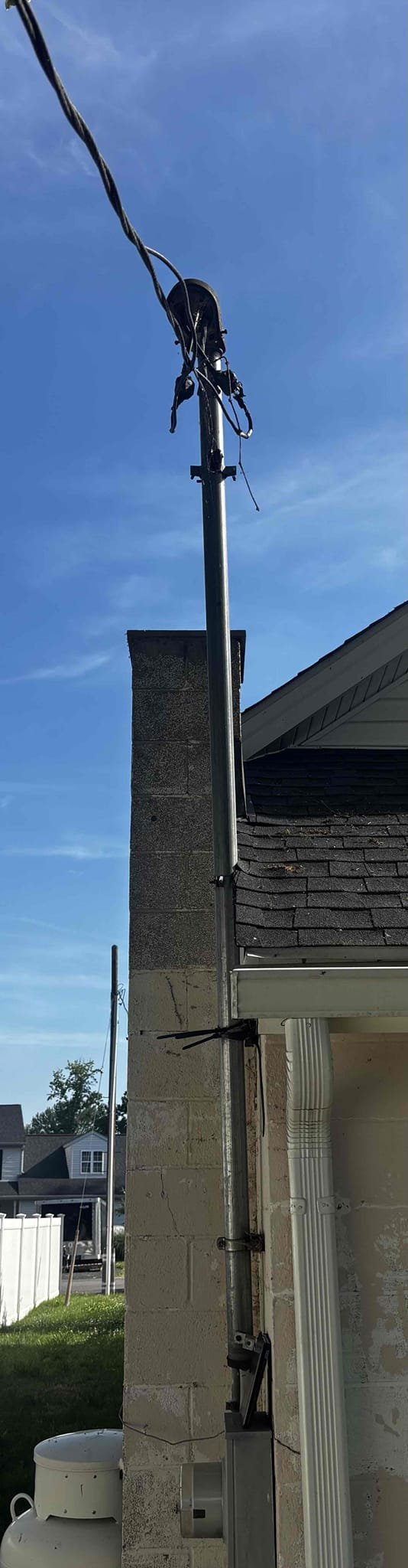 Provide estimate for panel replacement and service mast repair