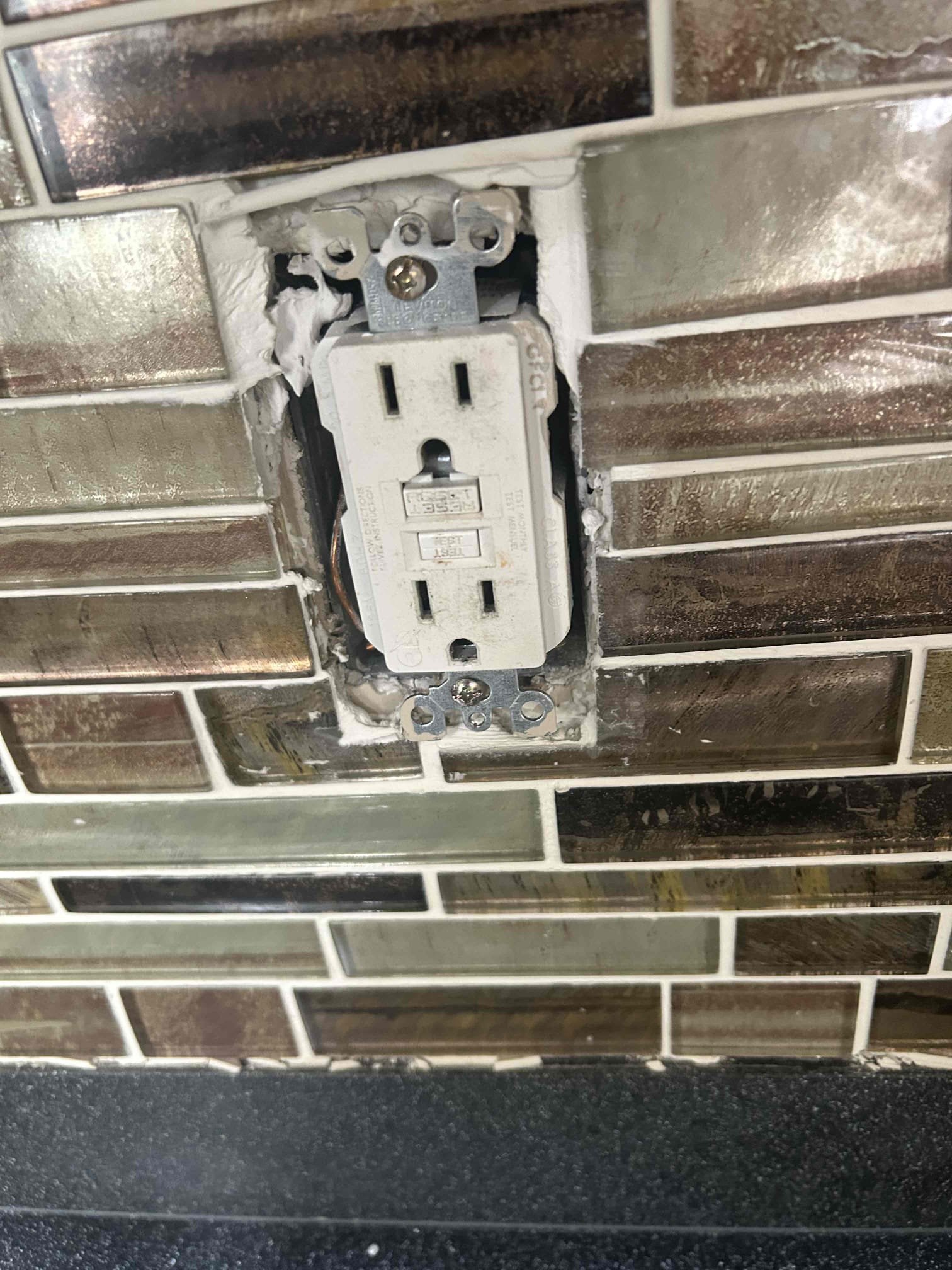 Replace improper GFCI breaker for dishwasher and install 240 V breaker to protect dishwasher and disposal receptacles
New install ceiling fan in primary bedroom
Replace broken gfci in kitchen 
Install whole home surge protector in main panel