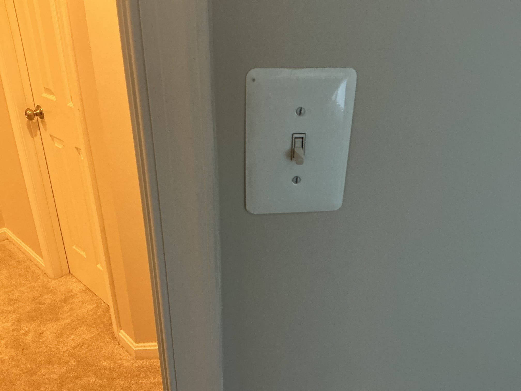 Replace master bathroom GFI, add GFI protection to the washer machine outlet, also replace A/C double pole 25 amp breaker that’s currently overheating which was detected with thermal imaging by the home inspector. There’s a ceiling fan installed in  the master bedroom that is spliced in the attic to an extension cord that’s plugged into a outlet in the attic.