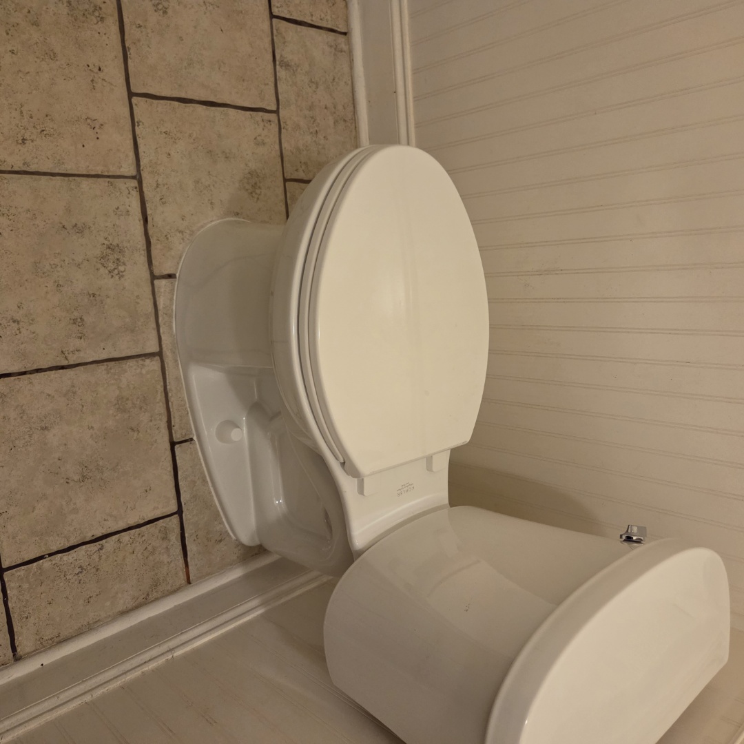 new toilet and shutoff valve