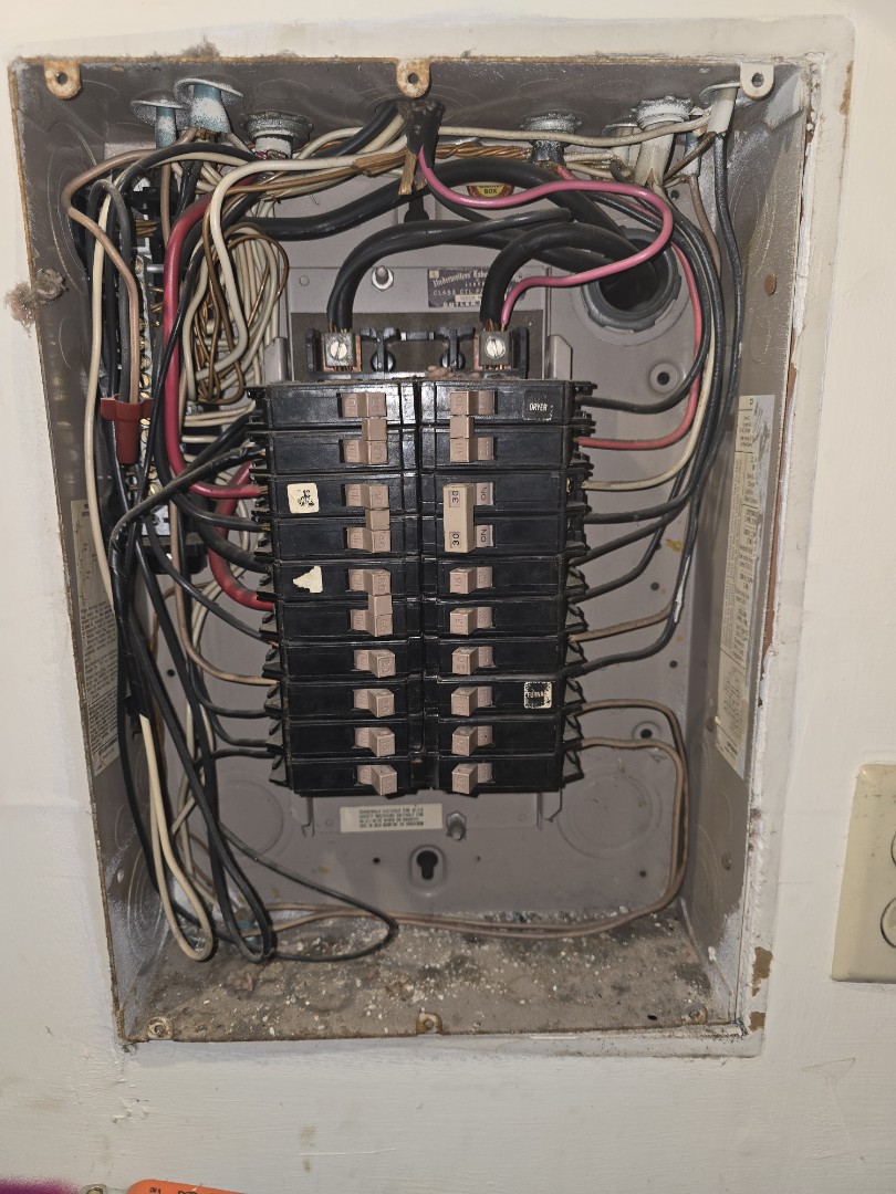 eletricion needed 
got them breakers plugs wires outlets lights