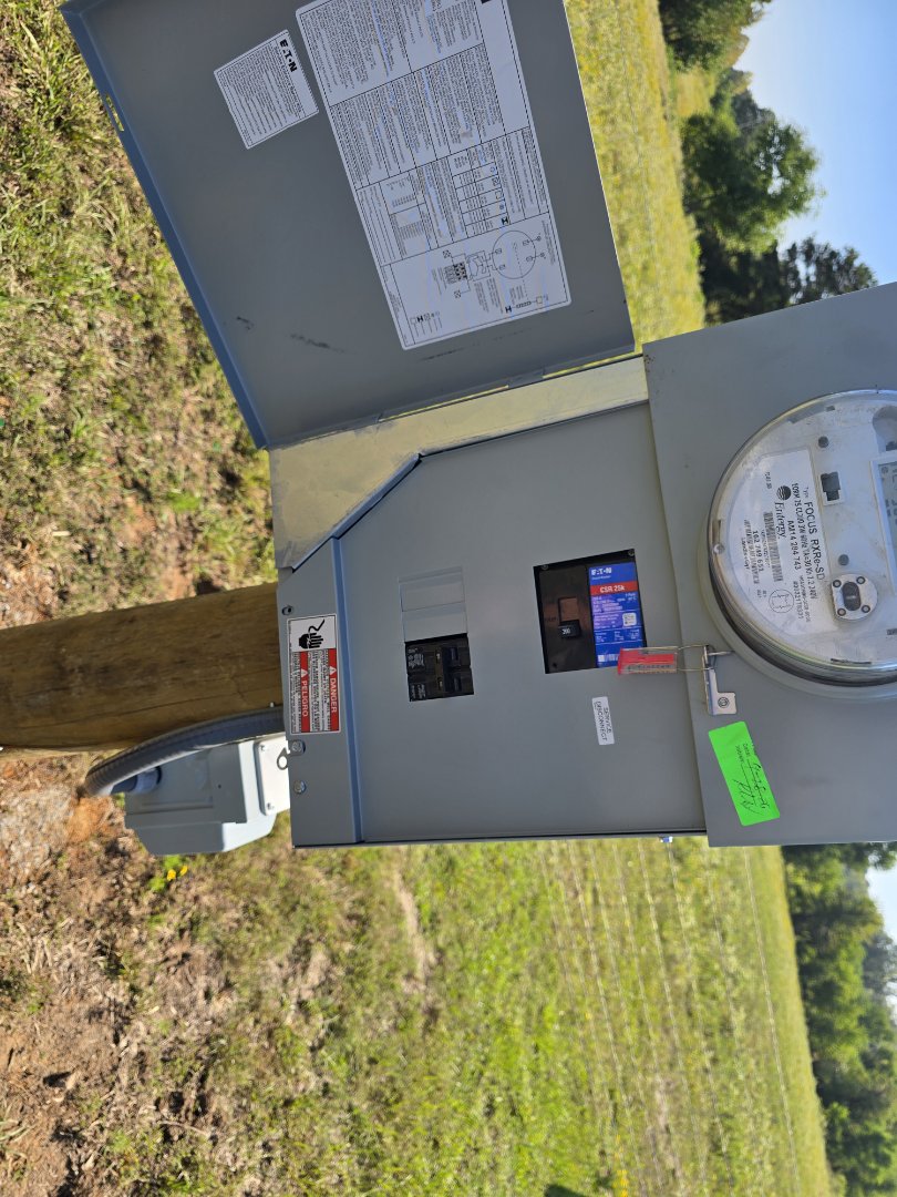 eletricion needed 
breakers water wells fuse panels shocking burning frying lights light poles underground power not much we dont do 