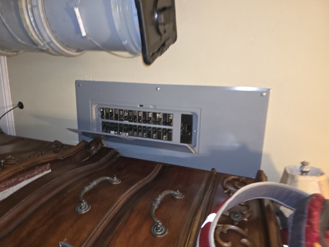 eletricion needed 
Breaker panels surge protection generators, ceiling fans lights, light switches G. F I c yeah, everything electric, we do that