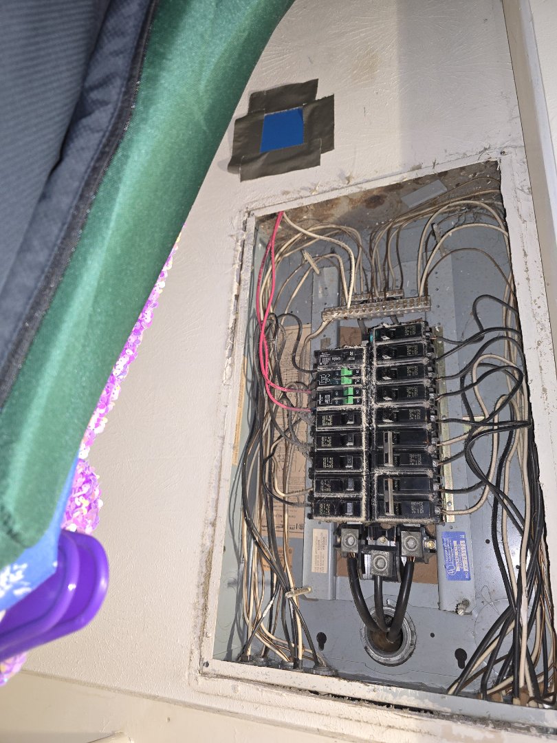 eletricion needed 
Breaker panels wall outlets generators generator plugs, fuse boxes, sparking wires, hot wires, blinken lights, dimming lights all things electric, we do it give us a call.