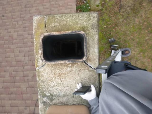 Today, I completed a job at a home in which the chimney was improperly built. The top 9x13 tile was held by misaligned 8x8 tiles throughout the chimney system, which made it unsafe and not gas tight. I installed a stainless steel lining system to safely vent the byproducts of combustion from the heating system. This ensures that the home is safe and efficient.