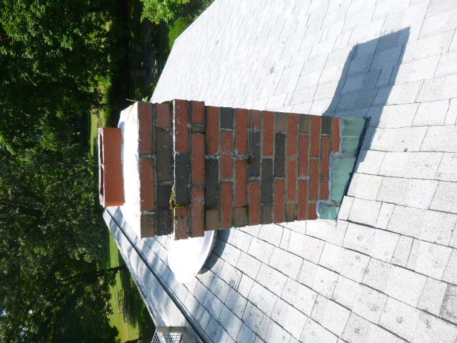 Customer had a chimney leak on a chimney that was no longer used , we tore the chimney down , replywooded area and reroofed. Problem Solved.  Customer had a chimney leak on a chimney that was no longer used , we tore the chimney down , replywooded area and reroofed. Problem Solved.