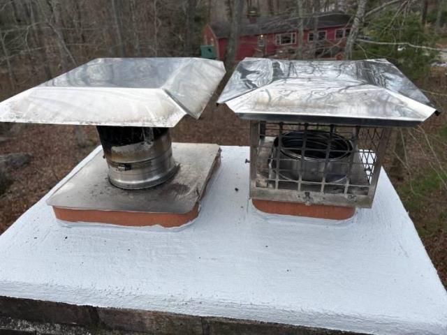 This chimney had a cracked crown, allowing water to penetrate the surface. Our technicians performed a crown seal.
