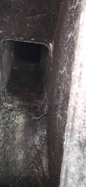 Greenwich client had hardened glazed creosote on chimney walls, it ignited causing creosote to expand rapidly and leave excessive buildup in the fireplace flue.  We performed a mechanical deglaze to remove glaze and creosote so we can inspect the chimney flue to see if any damage from the chimney fire.