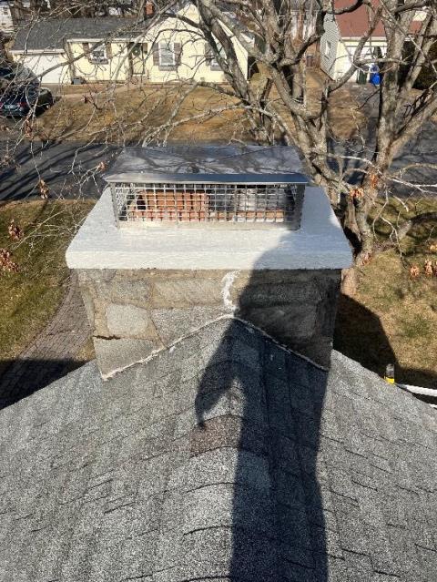 Rain Cap Missing in Newington CT. Chimneys should be covered to prevent animals , leaves and twigs from entering flue. But most of all it is recommended to prevent rain and snow intrusion which can deteriorate the interior flue system - the safety aspect of a chimney.