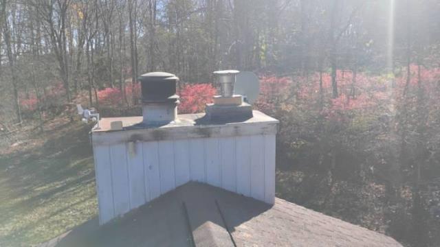 Oversized flue system in Seymour ct, with offset tiles and deteriorating mortar joints. Installed properly sized liner system.