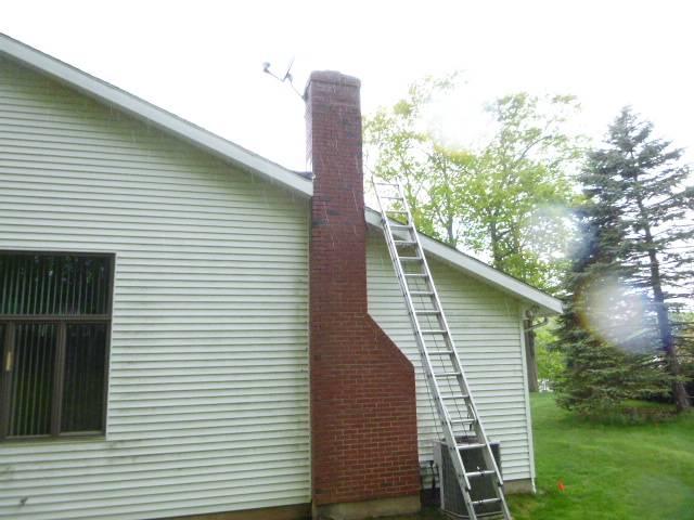 In Rocky Hill CT, upon Arrival We Found The Entire Top Of The Chimney Has Saturation and Structural Damages Developing Down About 30 Courses Of Brickwork. Rebuilt with all new brick and mortar, and applied water repellant.