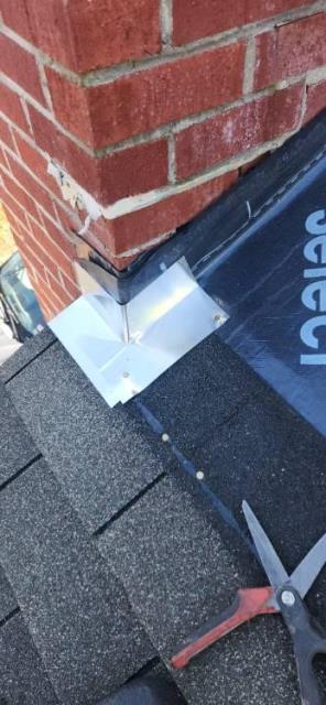 Customer had a leaking chimney  - our inspection revealed attic plywood rotted and faulty flashing.  Job : Install plywood , new roofing shingles and replace flashing.  Ongoing project in Vernon ct