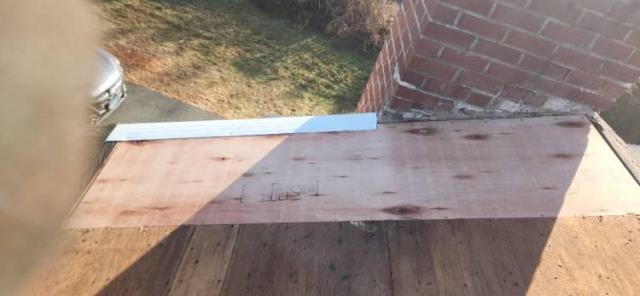 Customer had a leaking chimney  - our inspection revealed attic plywood rotted and faulty flashing.  Job : Install plywood , new roofing shingles and replace flashing.  Ongoing project in Vernon ct