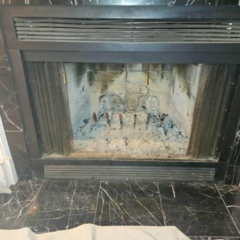 Deteriorated Torrington firebox – full refractory panel fireplace replacement.