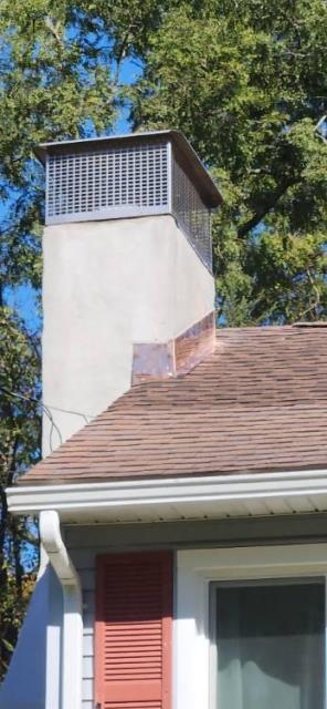 Ridgefield Ct Leaking Chimney into attic , we found and fixed a few problems , the flashing had failed , and the cap and cement crown were deteriorated and improperly secured.  Leak problem solved!